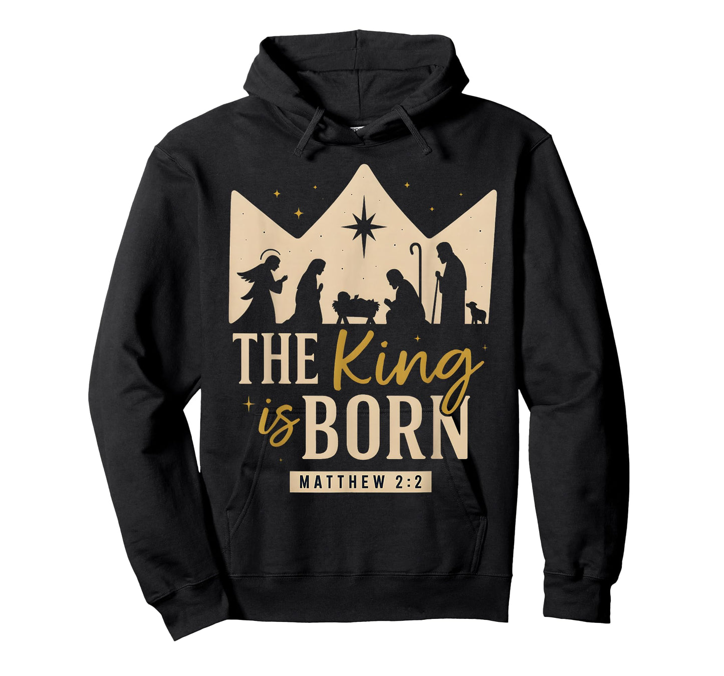 The King is Born Matthew 2:2 Nativity Christmas Christian T-Shirt