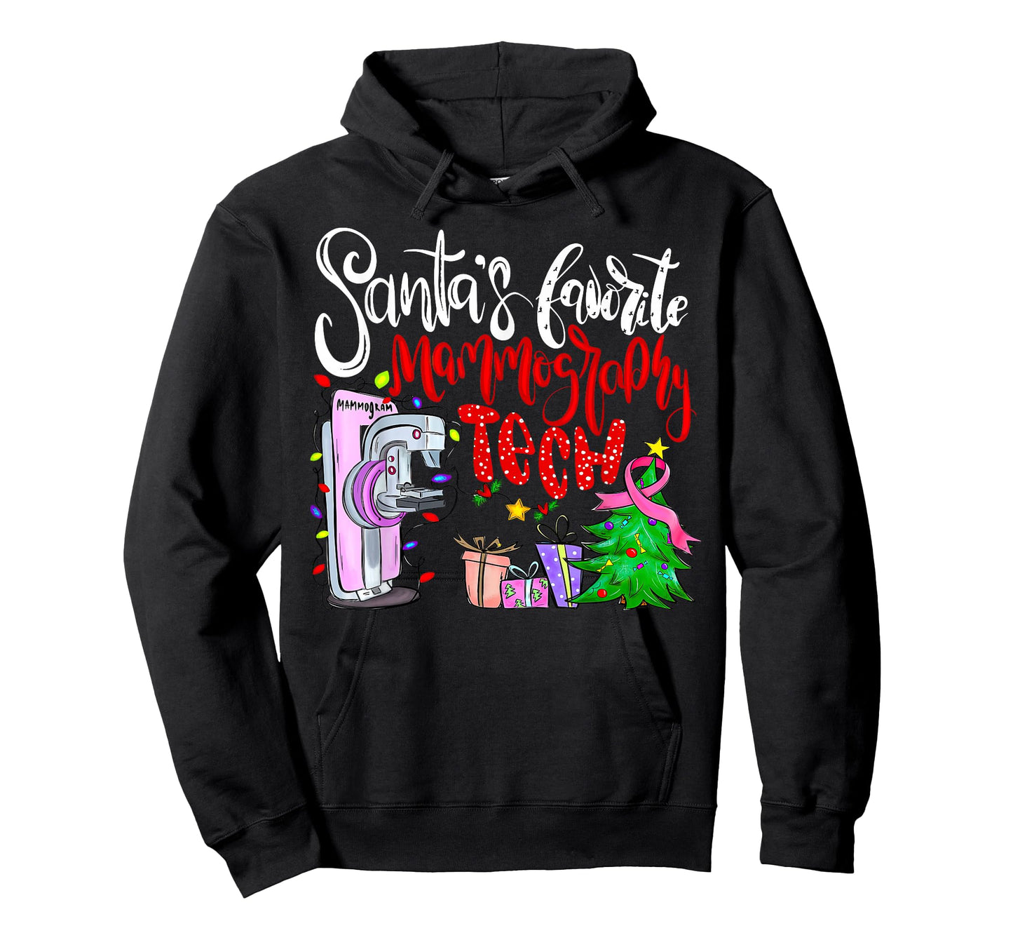 Santa’s Favorite Mammography Tech Christmas Mammo Tech X-Ray T-Shirt