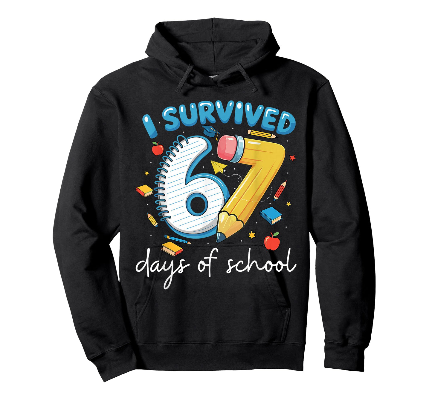 I Survived 67 Days of School Funny Leopard Student Style T-Shirt