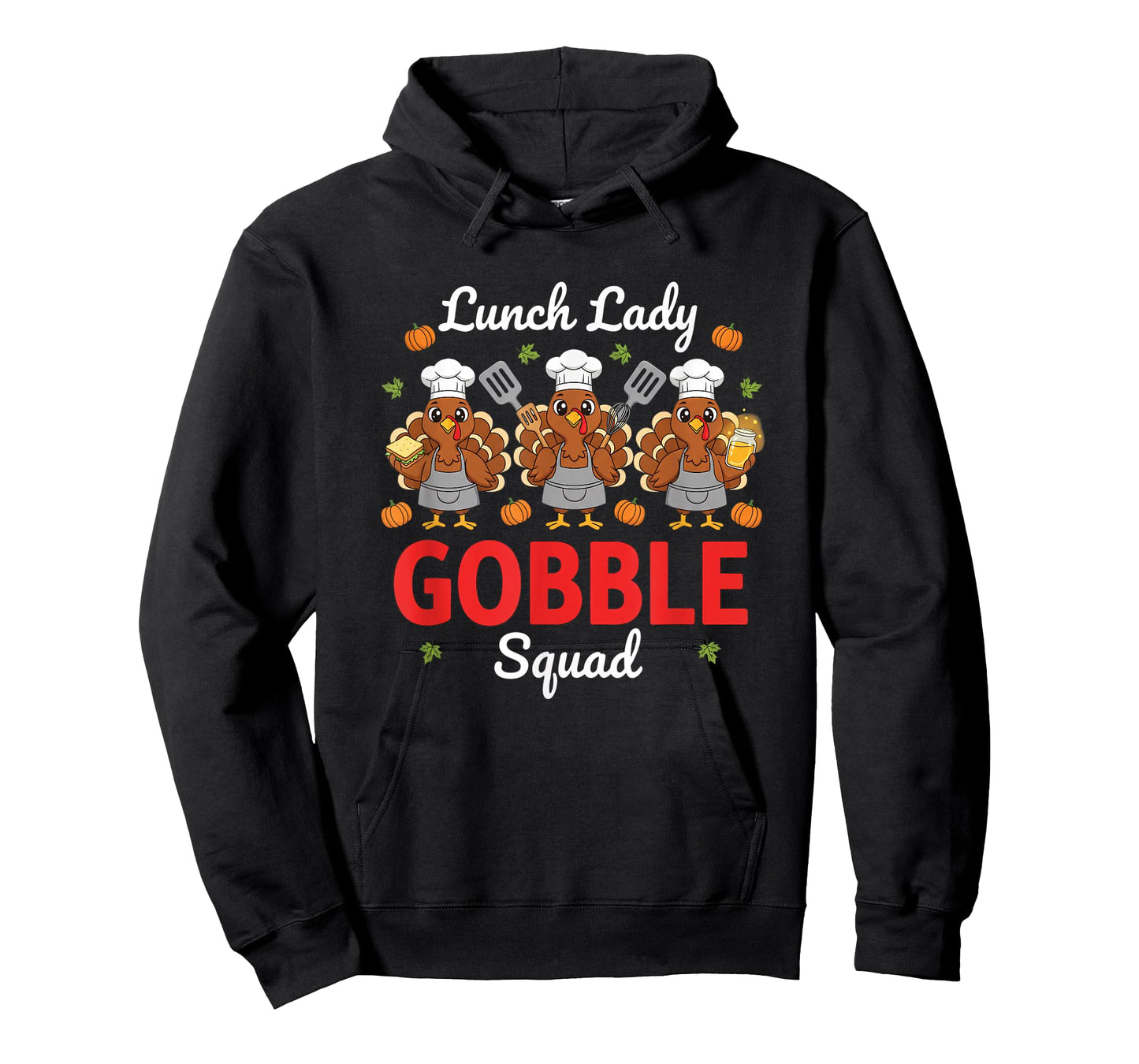 Lunch Lady Thanksgiving Funny Gobble Squad T-Shirt