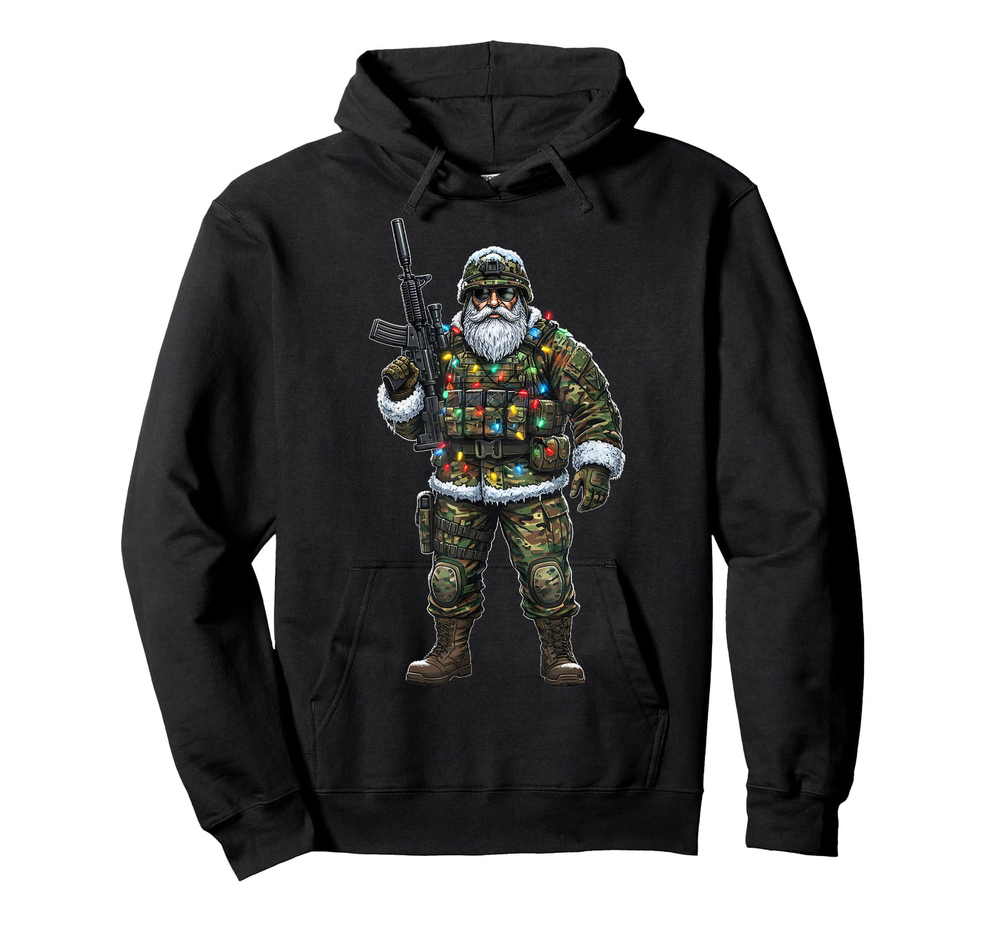 Soldier Santa Camouflage Christmas Military Hunter Patriotic T-Shirt
