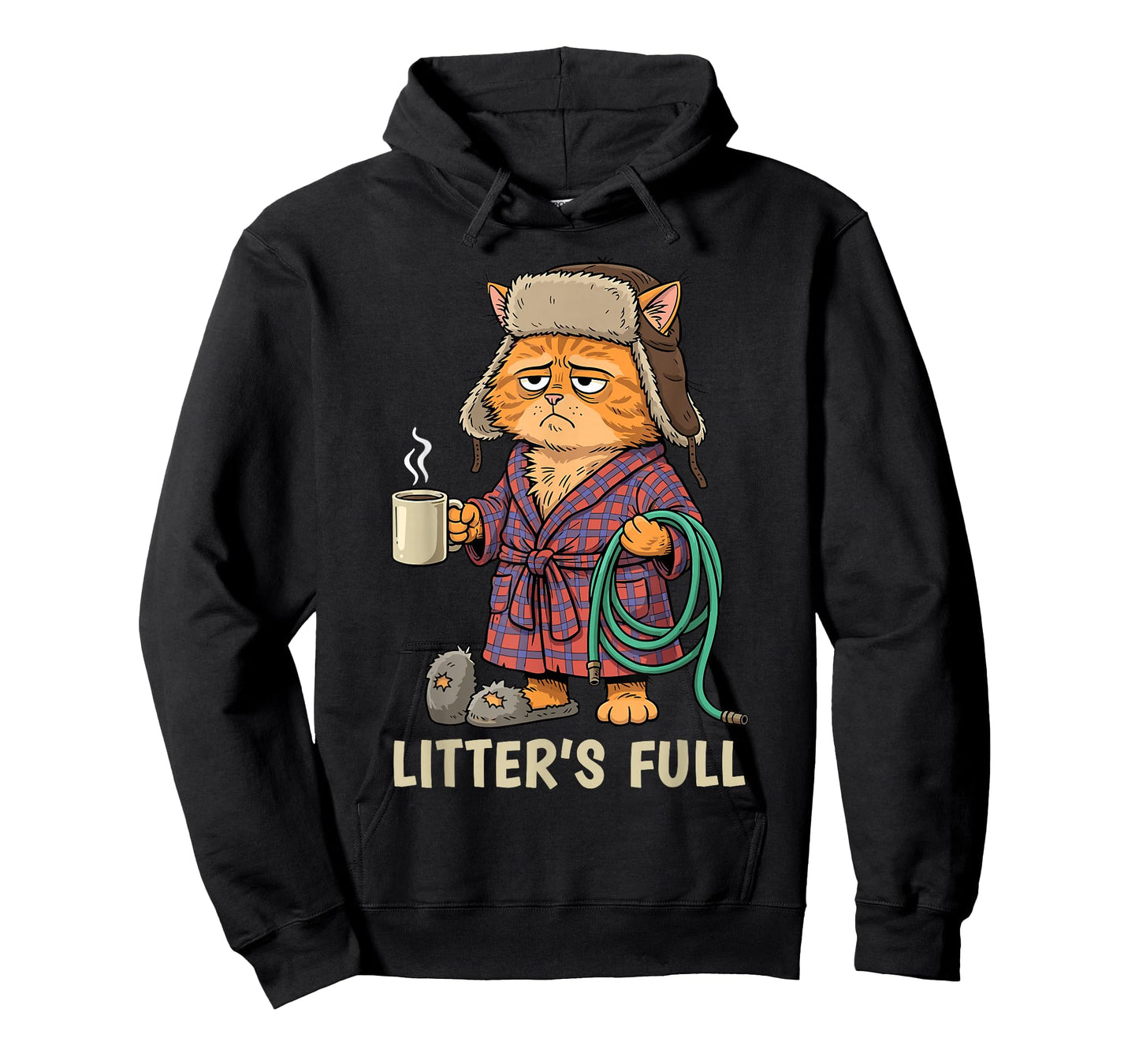 Litter’s Full Funny Cat Lovers Christmas T-Shirt