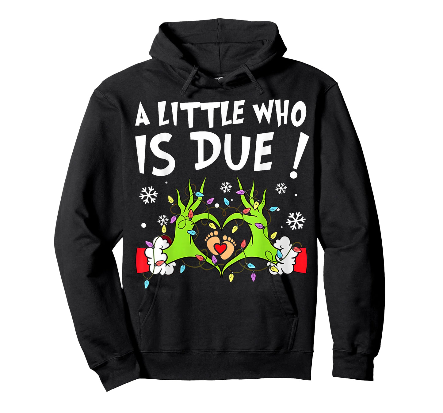 A Little Who is Due Christmas Pregnancy Announcement T-Shirt