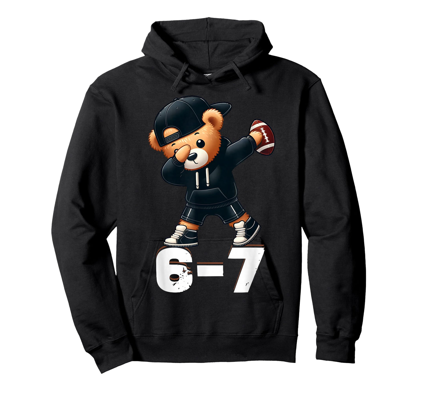 67 Teddy Bear Dabbing Football 6 7 Meme Boys Kids Six Seven T-Shirt