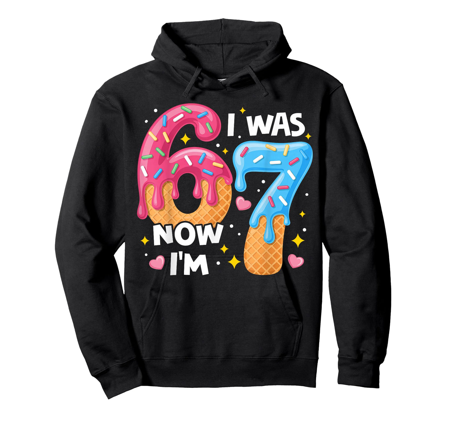 7 Year Old Birthday I was 6 Now I'm 7 67 Funny Kids T-Shirt