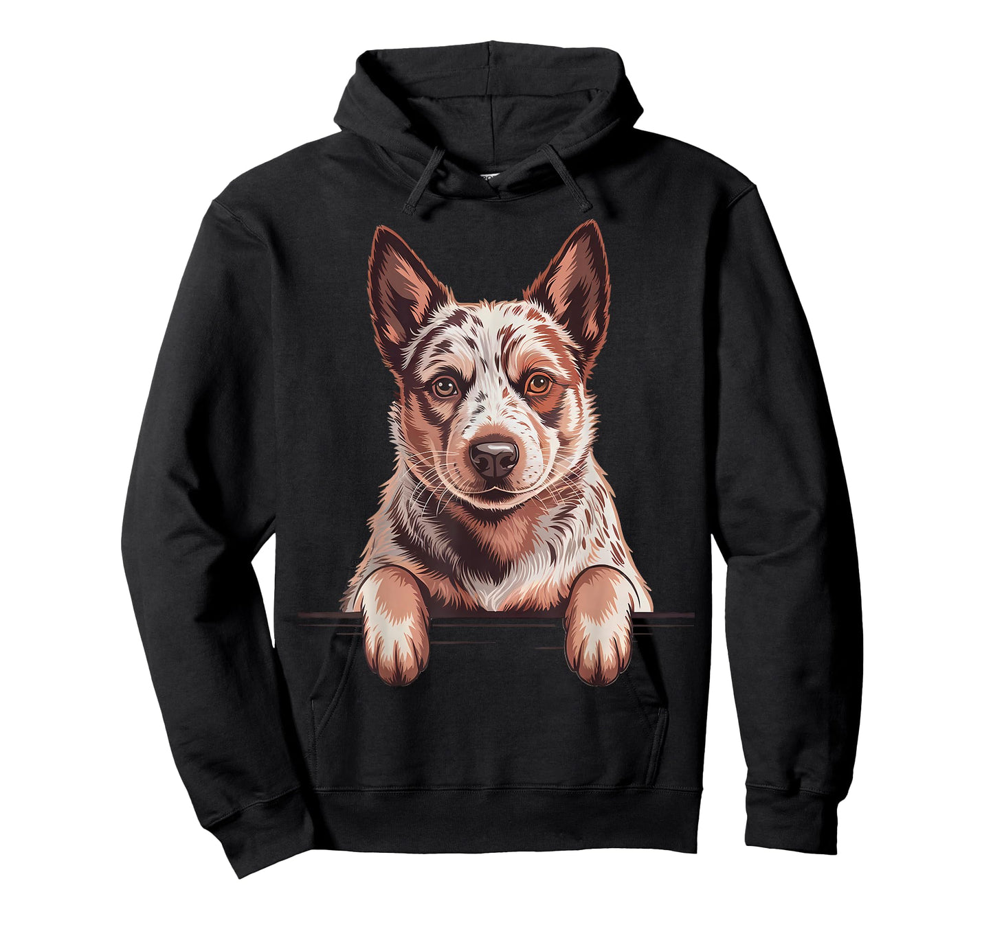Red Heeler Funny Peeking Australian Cattle Dog Lover T-Shirt