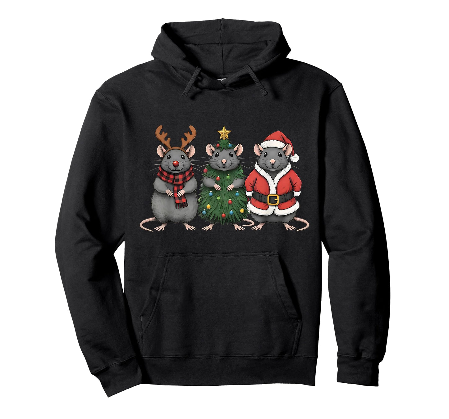 Merry Ratmas Christmas Santa Rat Mouse Lover Animal Pajama T-Shirt