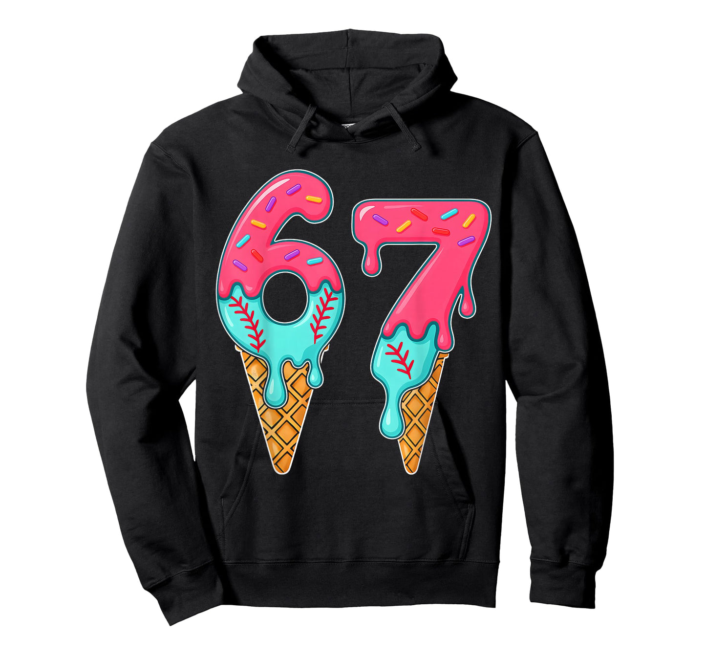 Baseball Drip Ice Cream 67 Baseball Lifestyle 101 T-Shirt