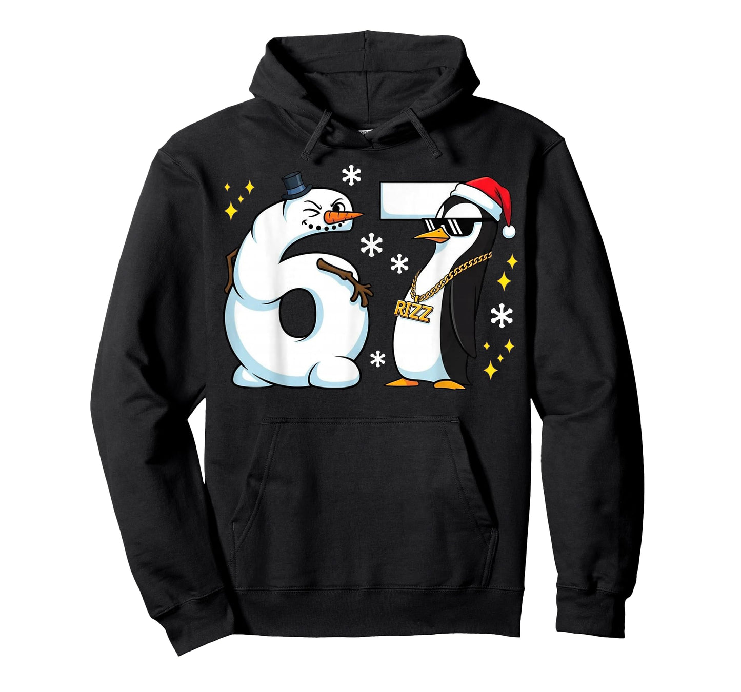 Funny 67 Six Seven Meme Snowman Rizz Penguin T-Shirt