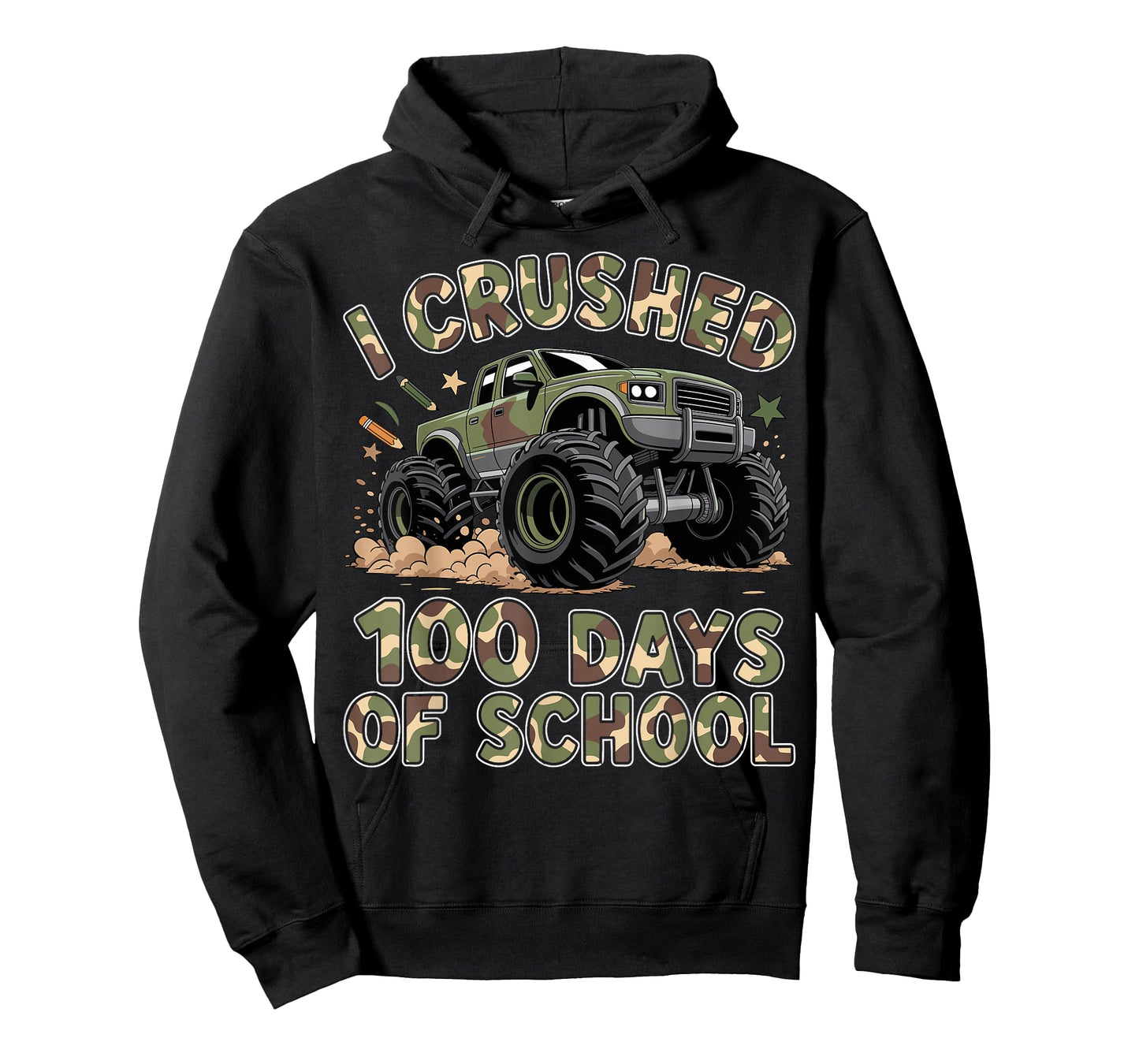 100 Days of School Monster Truck 100th Day of School Boys T-Shirt
