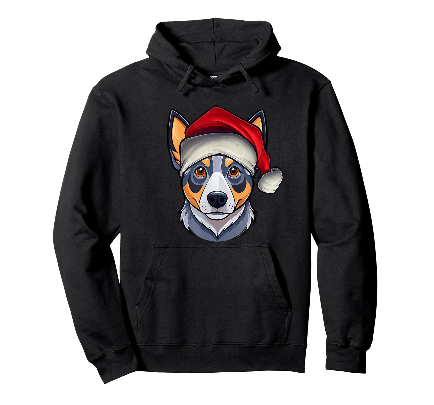 Funny Santa Hat Xmas Pajamas Blue Heeler Dog Christmas T-Shirt
