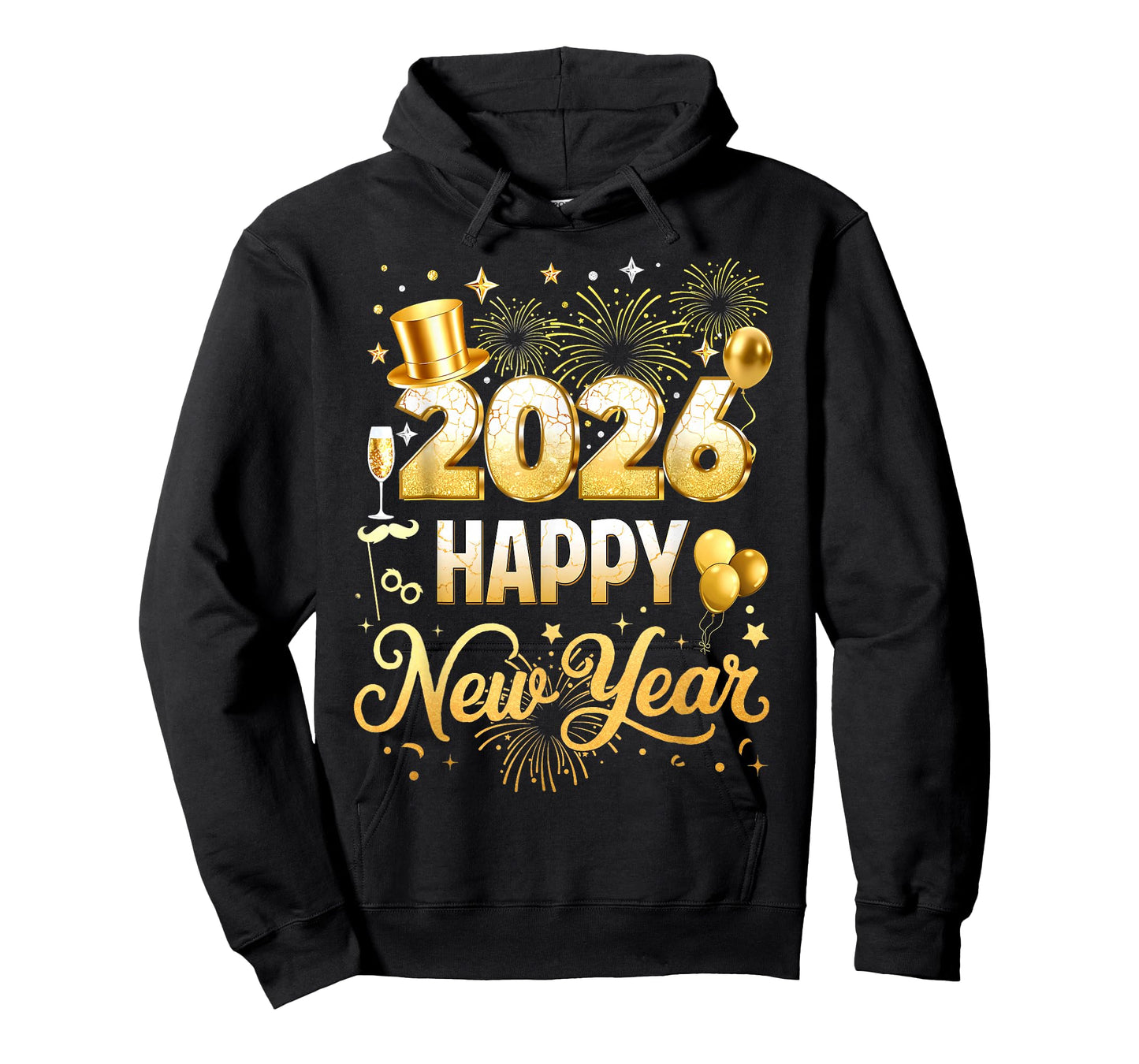 Happy New Year 2026 New Year Party Ballon Family Matching T-Shirt