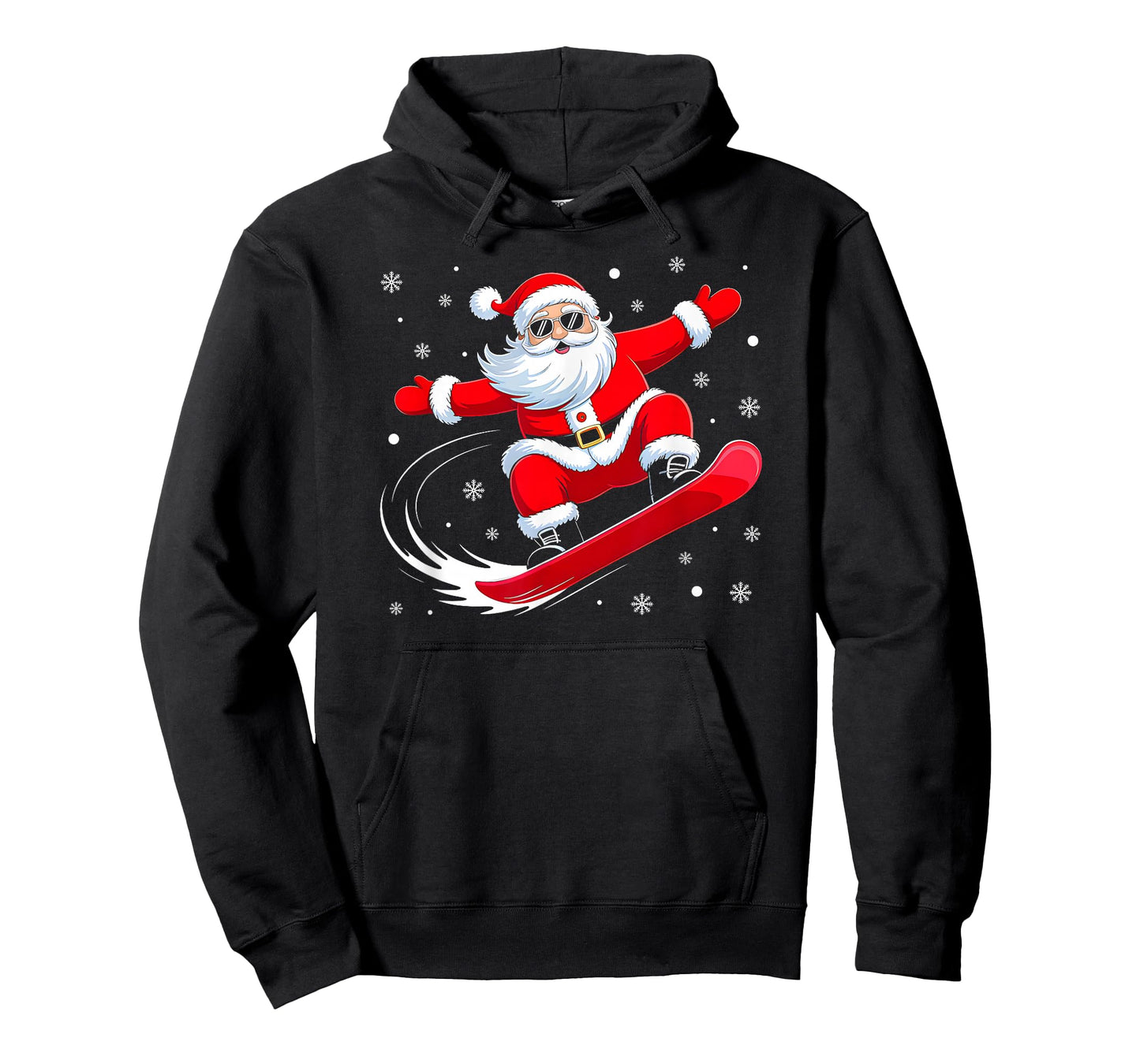 Santa Snowboarding Christmas Sports Design for Men Boys T-Shirt