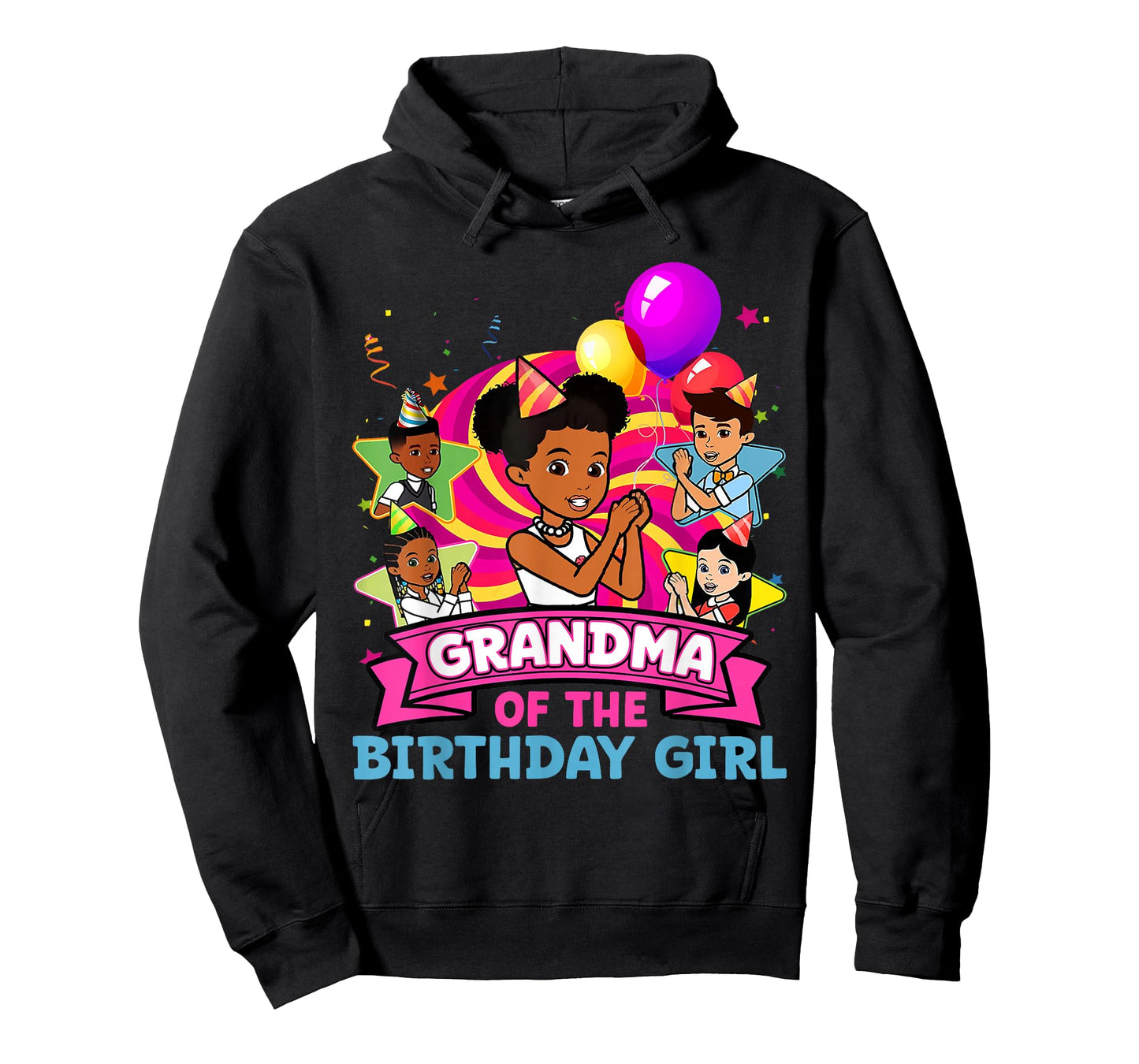 Grandma of Birthday Girl Gracie Pink Doll Family Decorations T-Shirt