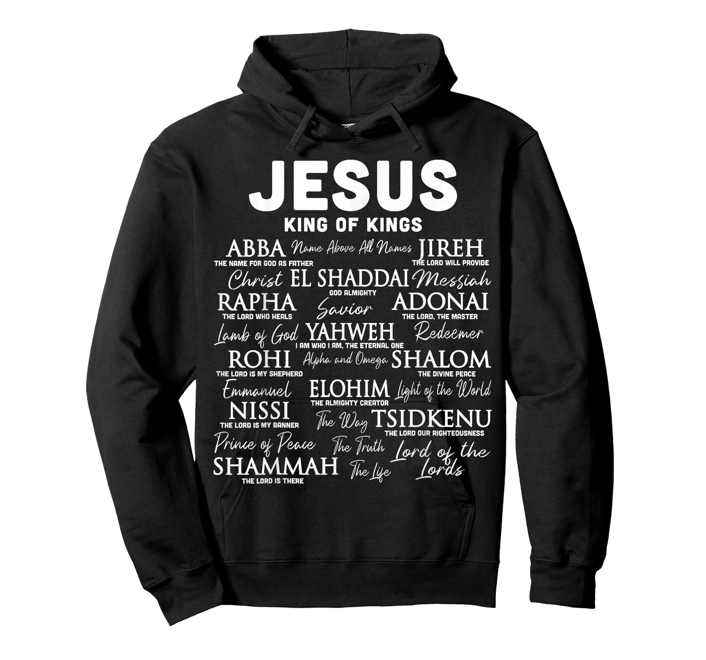 Jesus is King Names of God Hebrew Jesus Christian T-Shirt