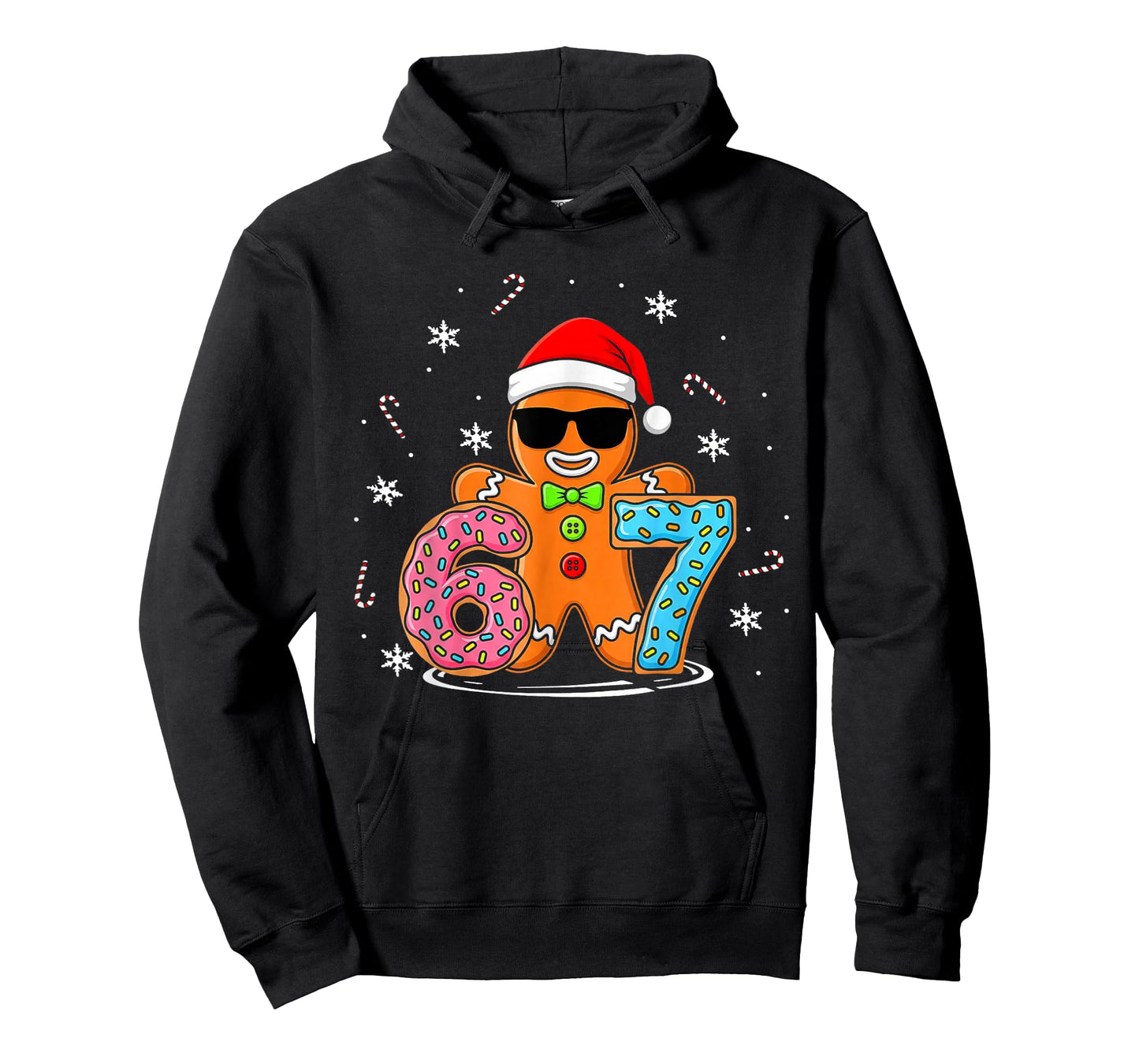 Funny Gingerbread 67 Six Seven Ice Cream Drip Christmas Boys T-Shirt