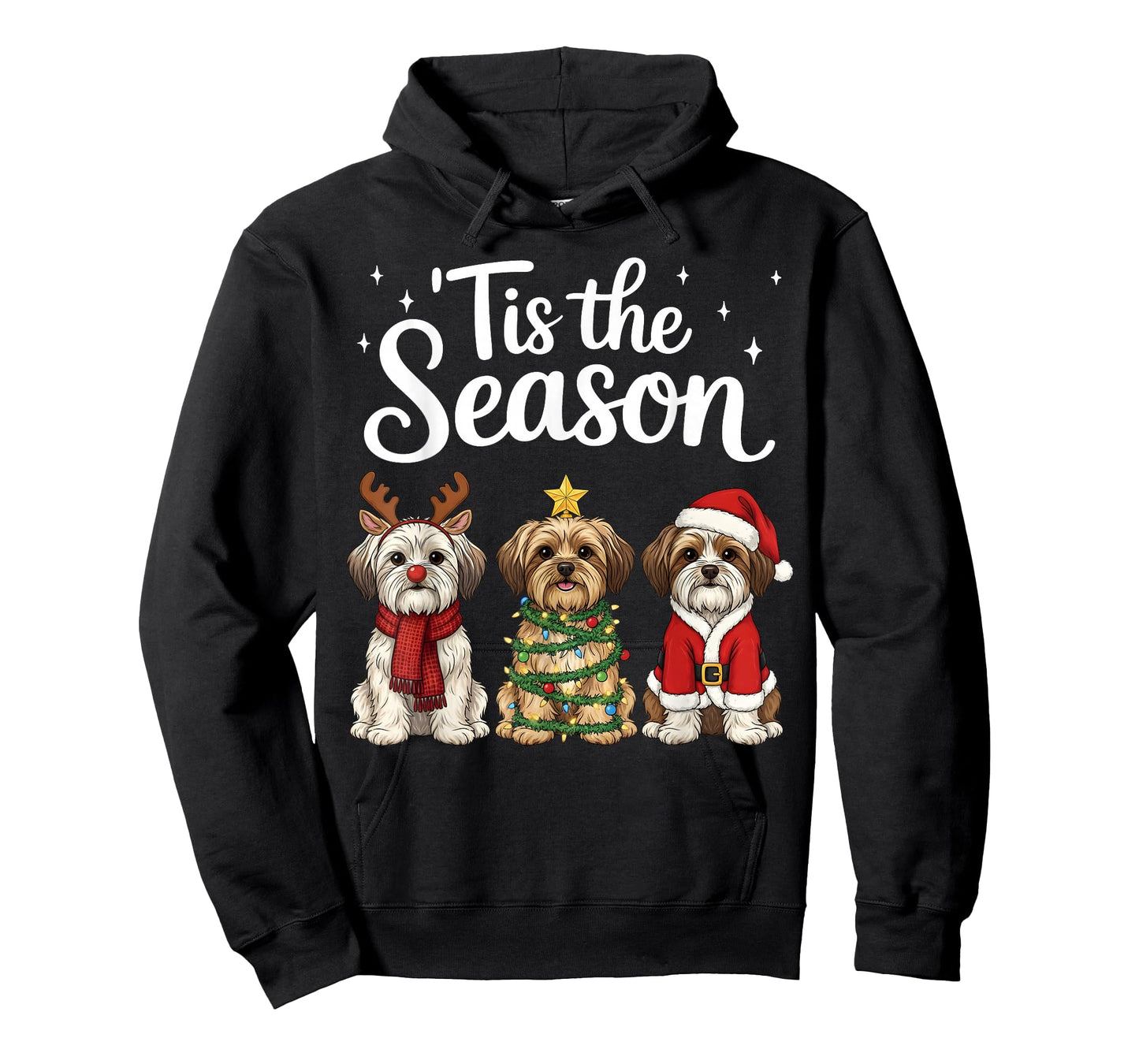 Tis The Season Morkie Christmas Santa Dog Lover T-Shirt