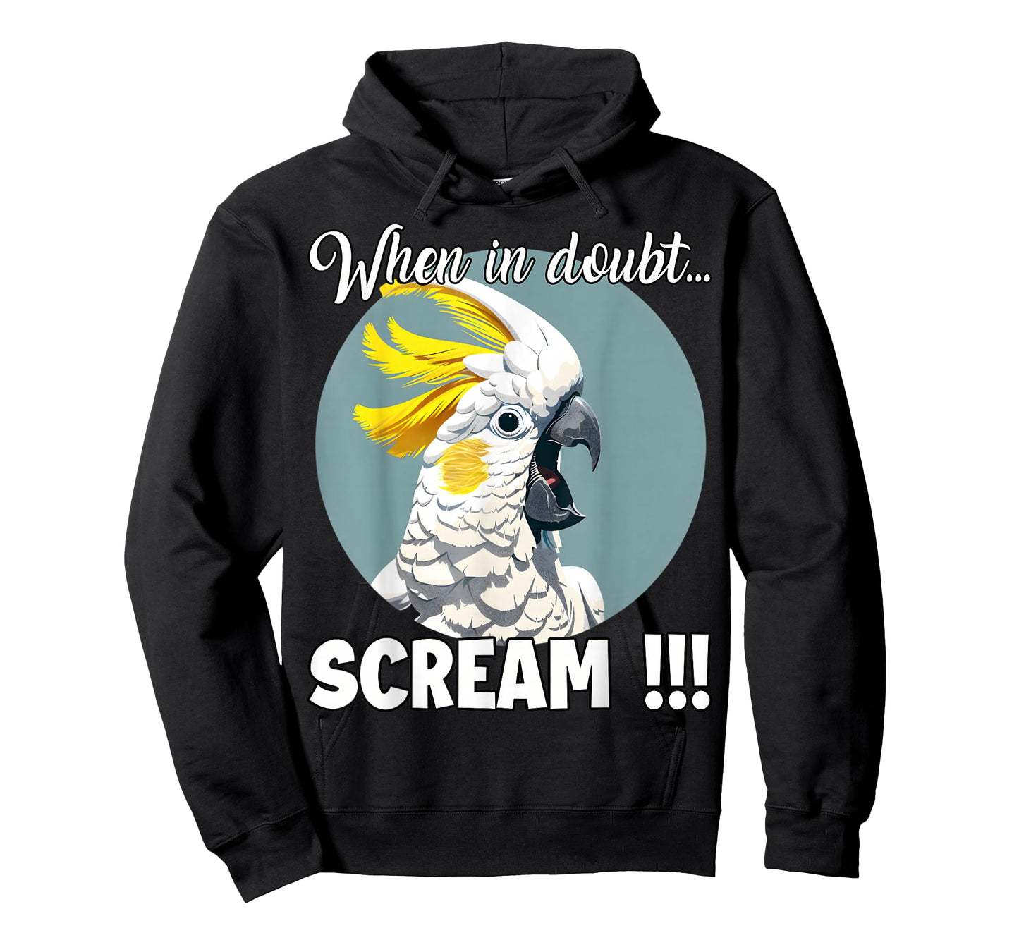 Cockatoo Meme T, Funny Screaming Sulphur-Crested Cockatoo T-Shirt