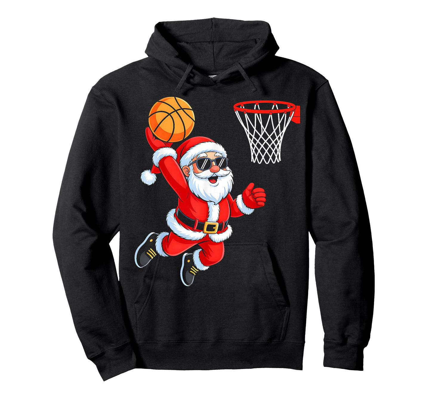 Basketball Santa Christmas Sports Men Boys Kids Xmas Pajamas T-Shirt