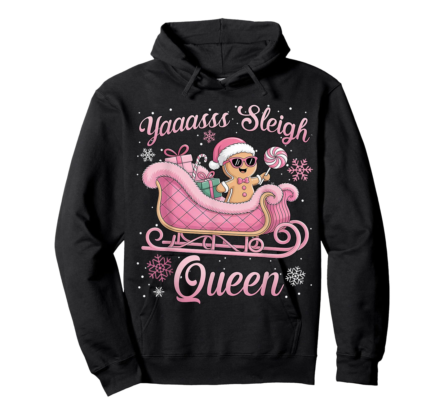 Yaaasss Sleigh Queen Sleigh Girl Matching Christmas T-Shirt