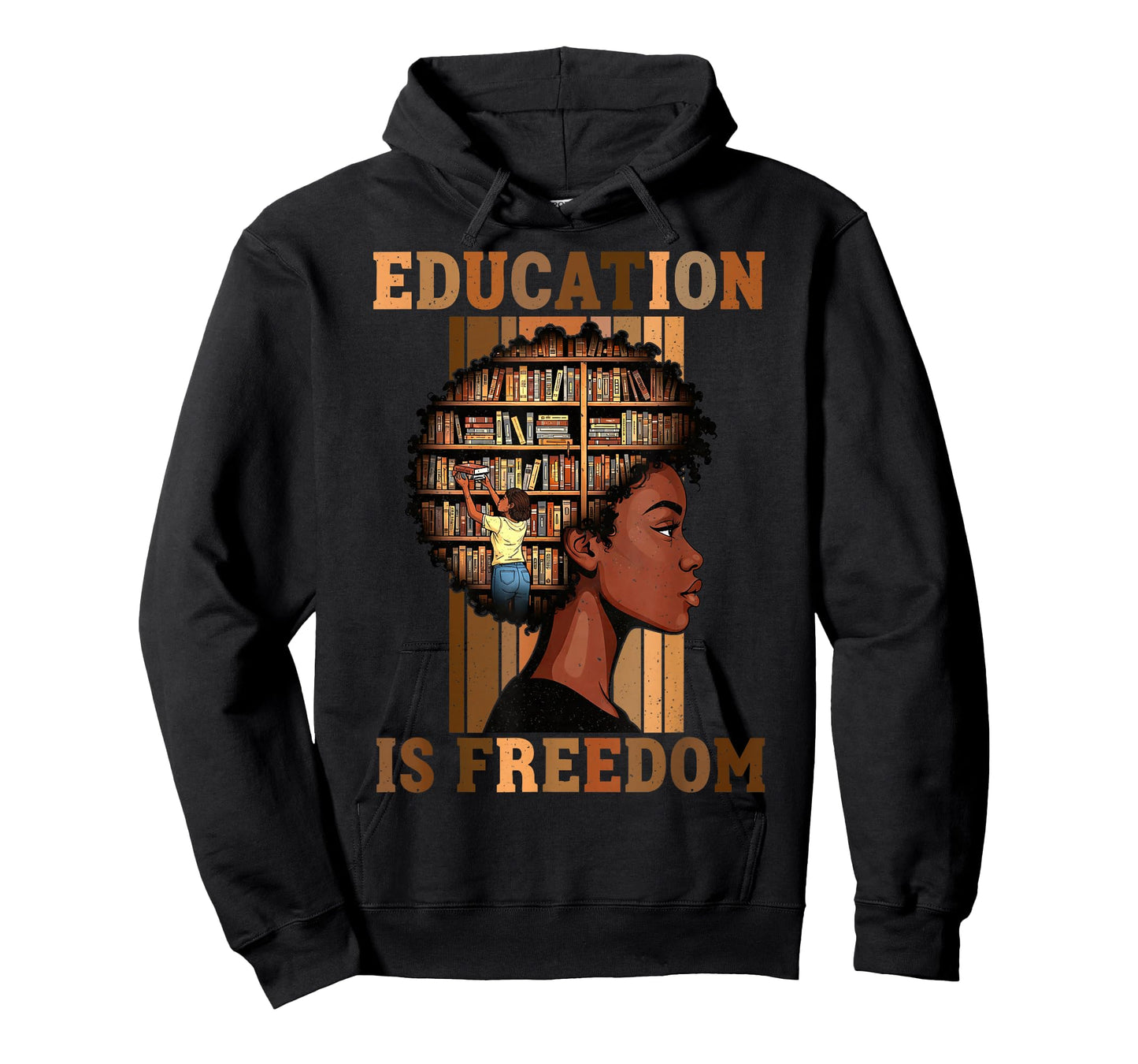 Black History Education is Freedom Books Teacher Women Girls T-Shirt