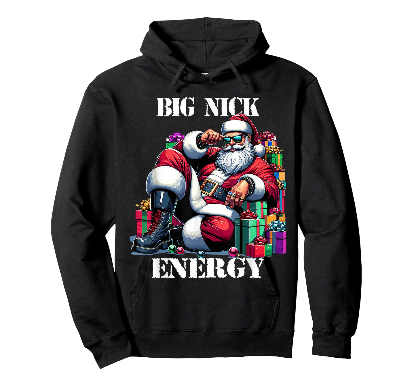 Fun Big Nick Energy Funny Santa Claus Christmas Xmas Cool T-Shirt