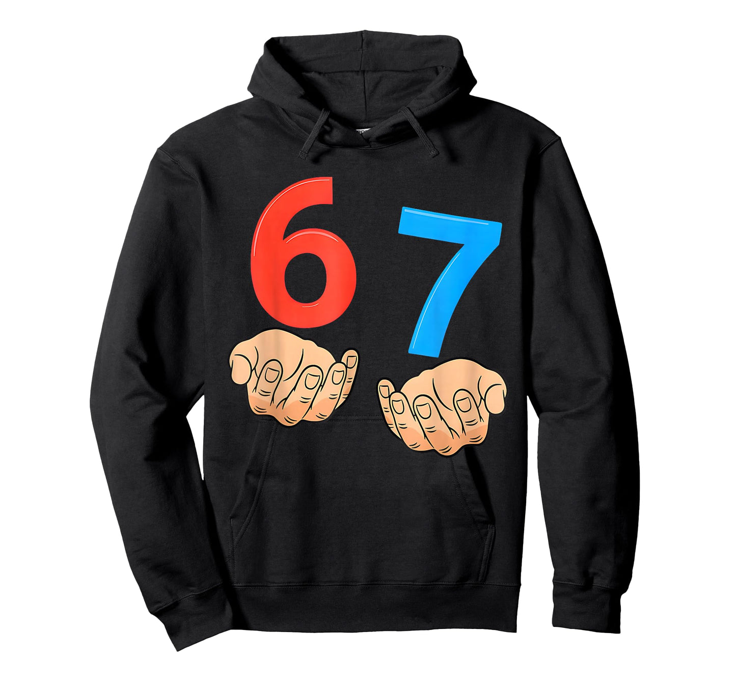 Six Seven 67 6 7 Kids 67 n Boys 6-7 Meme Hands Funny T-Shirt