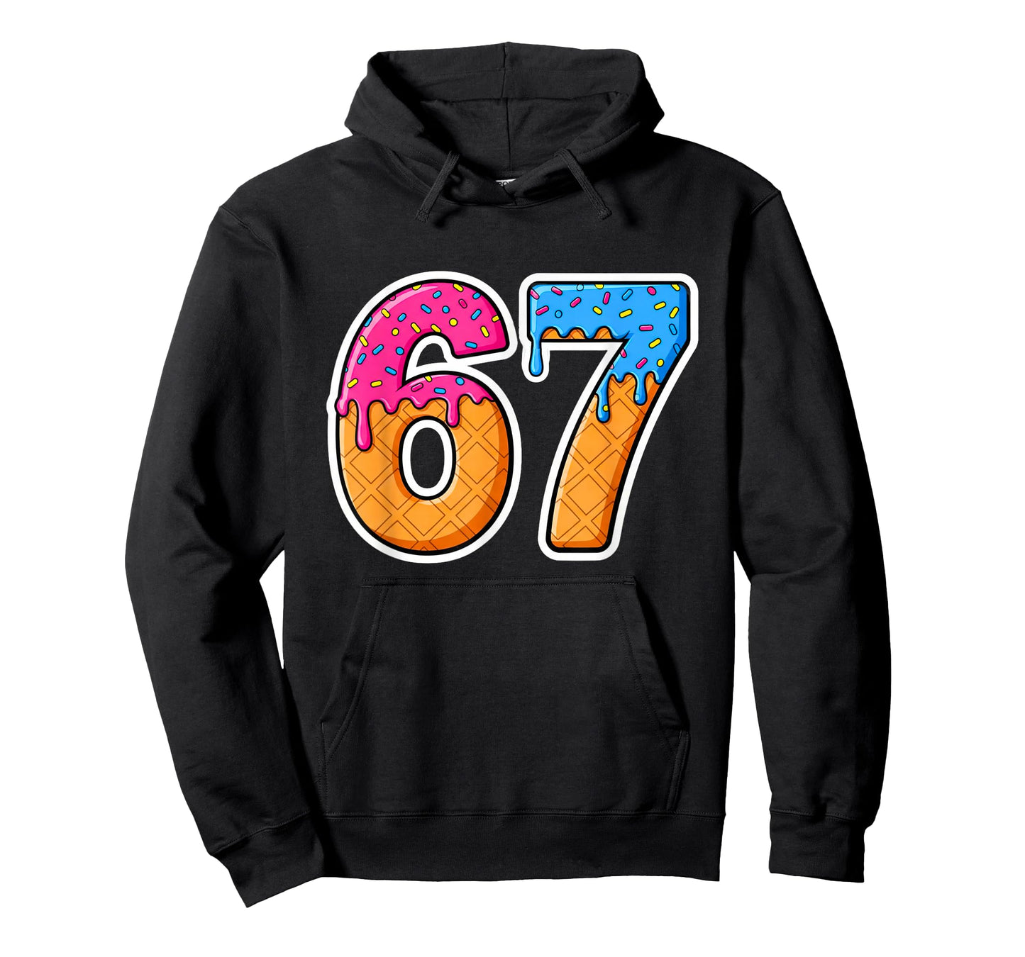 Six Seven Ice Cream Drip Gen Alpha Slang 6 7 Trending Meme T-Shirt