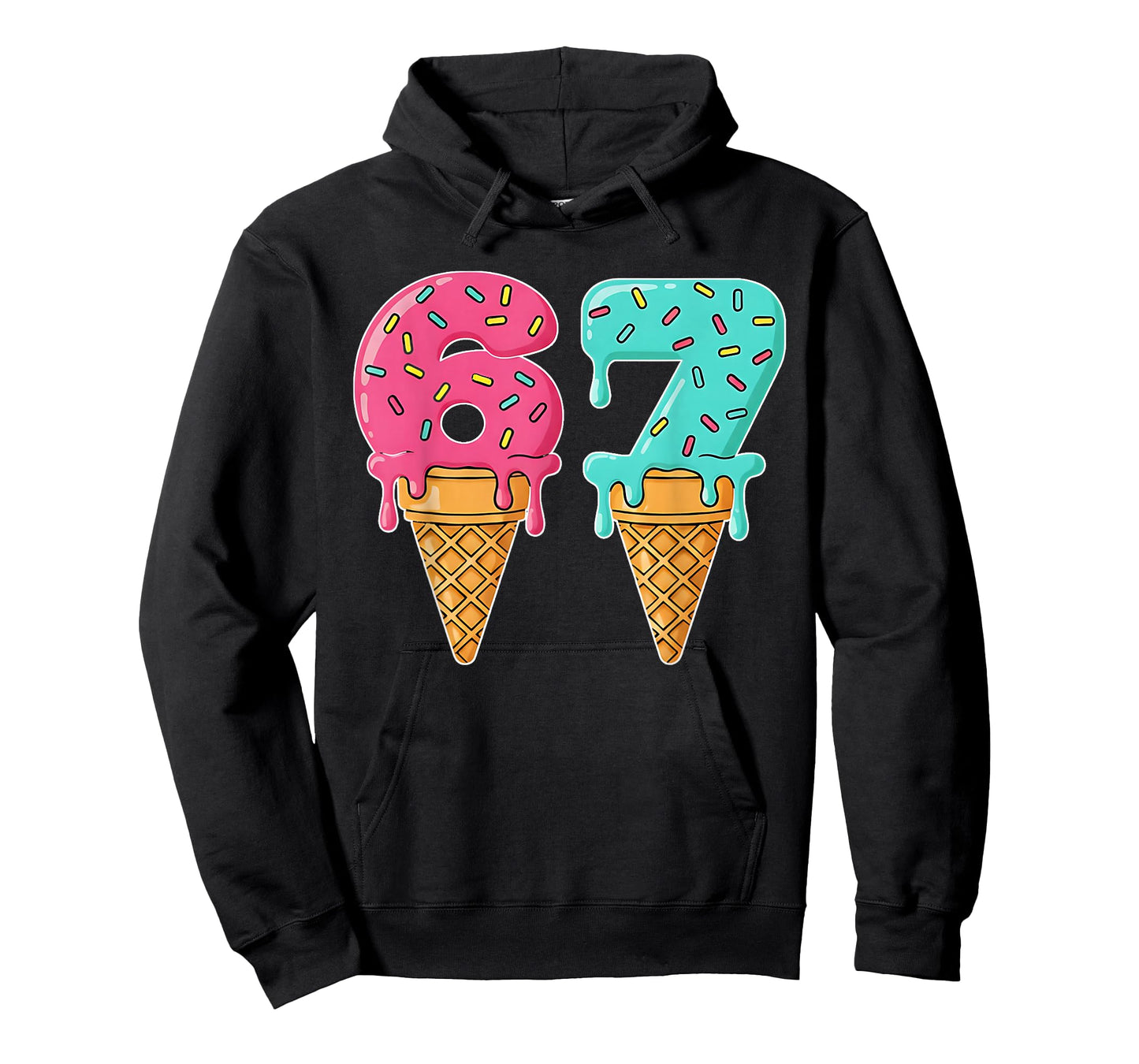 Baseball Drip Ice Cream 67 Baseball T-Shirt