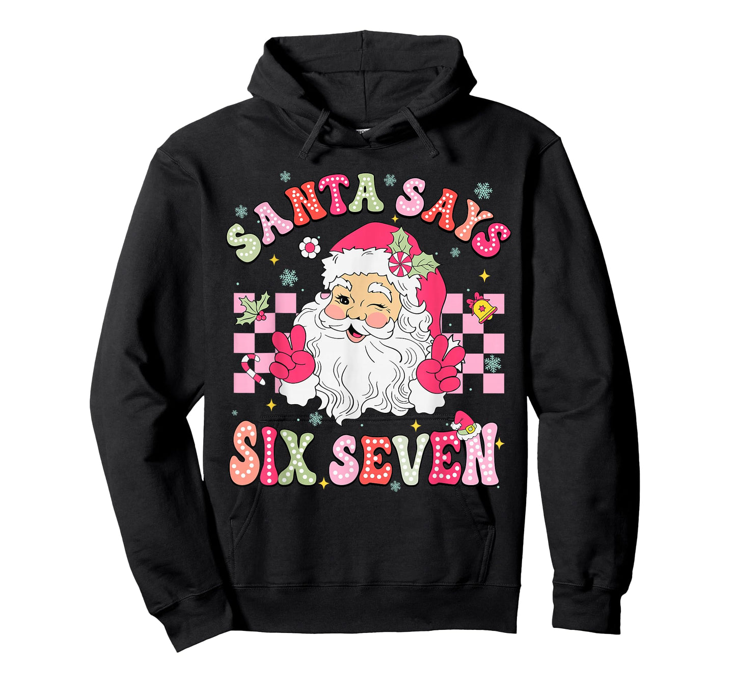 Santa Says Six Seven 6 7 Gen Z Alpha Meme Slang Christmas T-Shirt