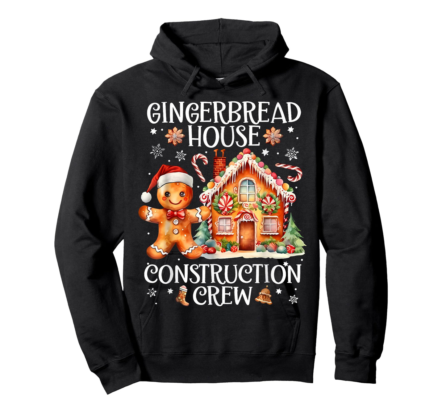 Gingerbread House Construction Crew Cookie Baking Christmas T-Shirt
