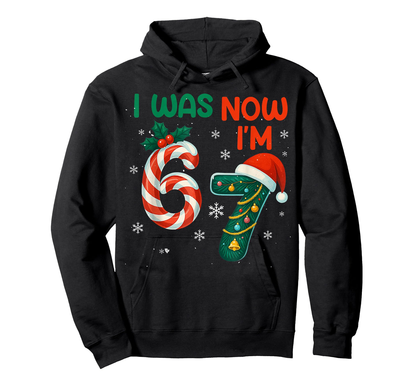 7th Birthday was 6 Now I'm 7 Year Old Christmas 67 Meme T-Shirt