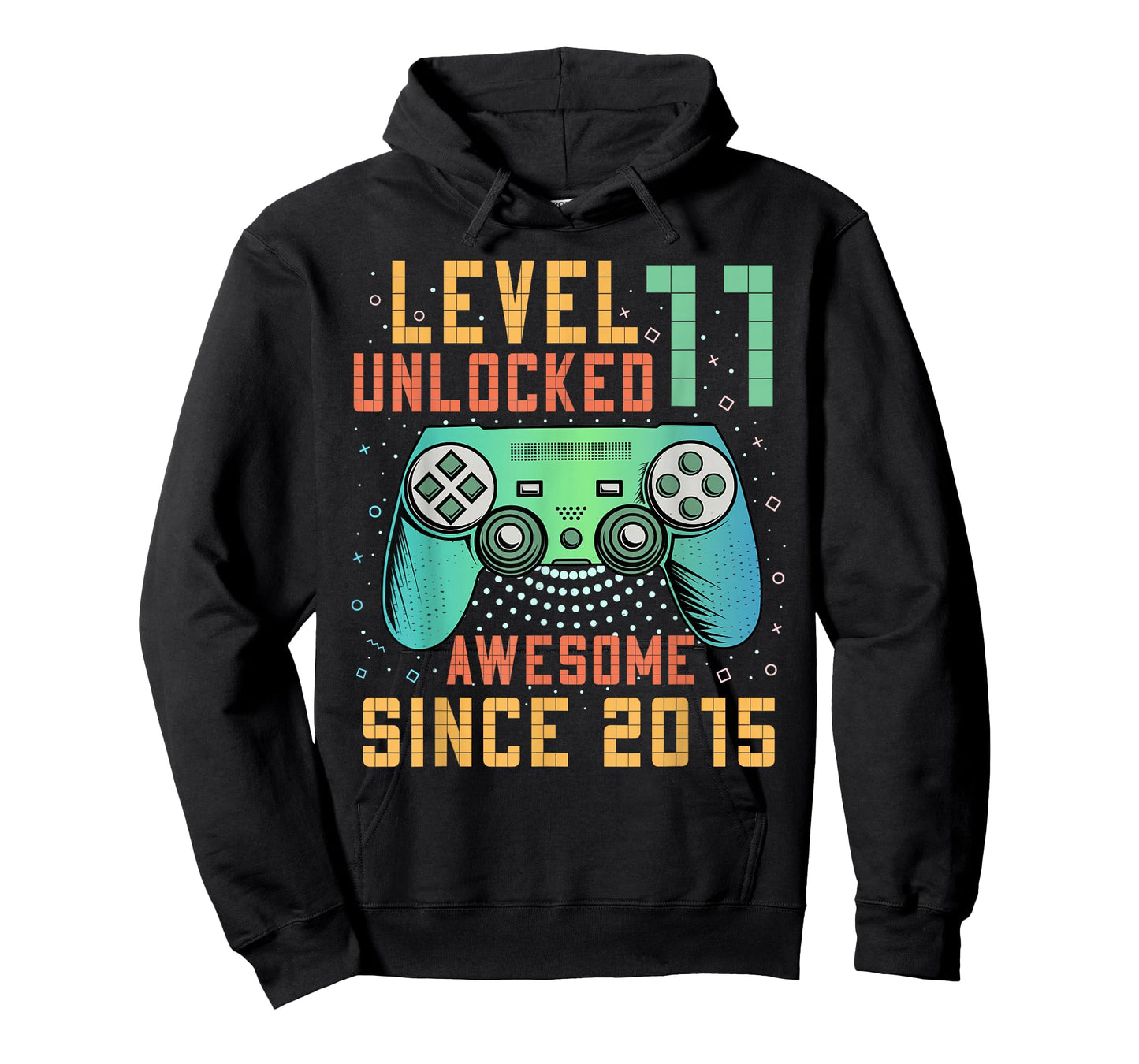 Level 11 Unlocked Awesome Since 2015 11th Birthday Boy T-Shirt