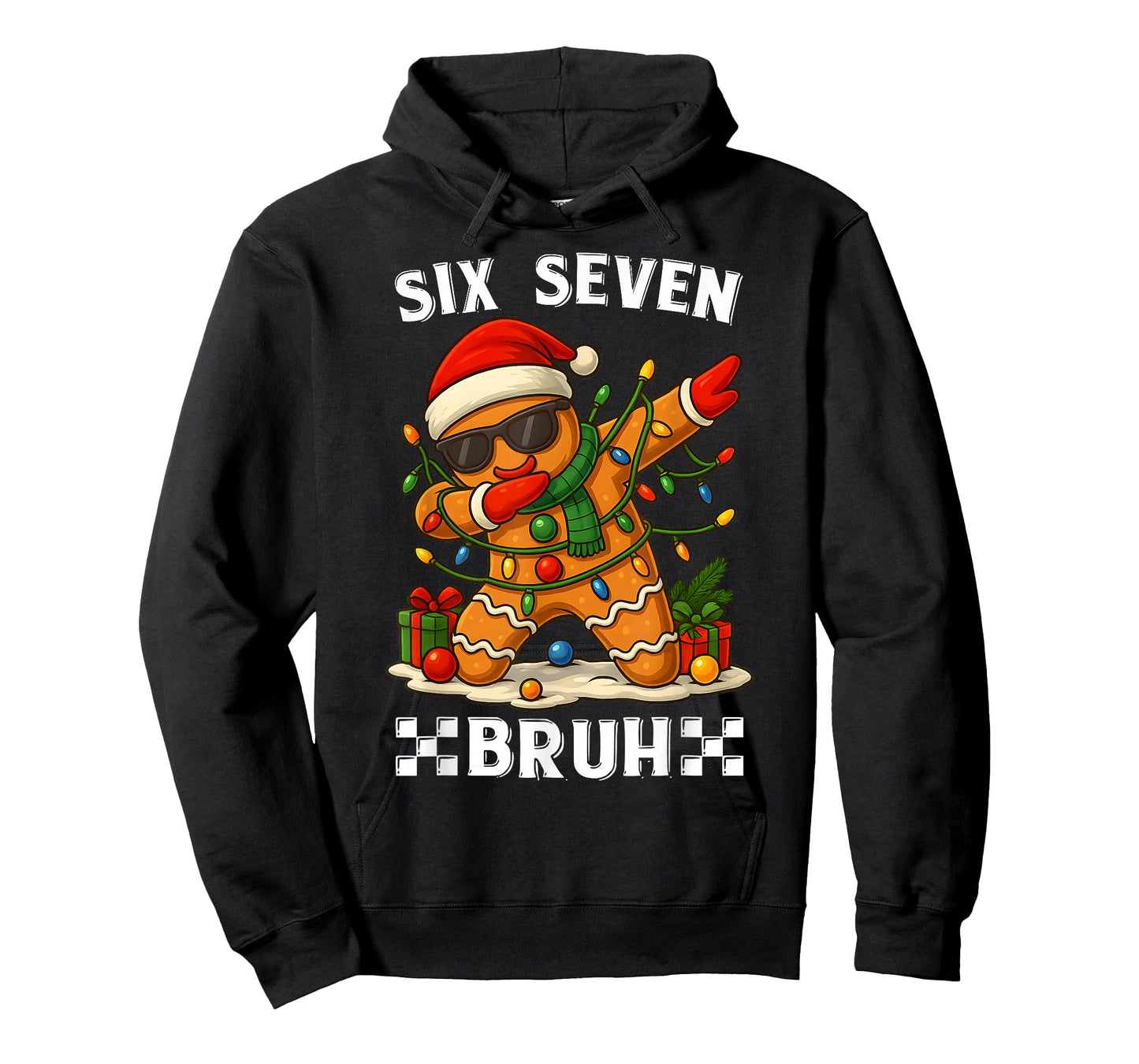 67 Six Seven Bruh Funny Christmas Dabbing Gingerbread Meme T-Shirt