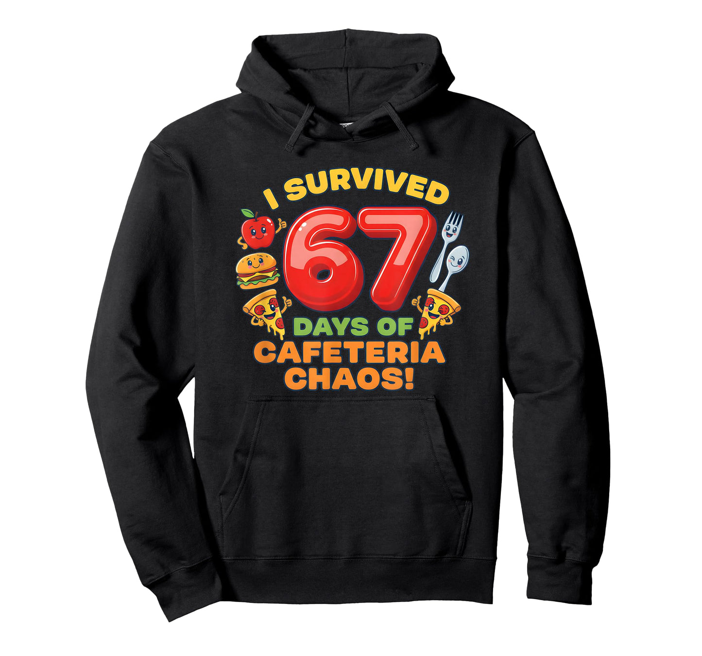 I Survived 67 Days of Cafeteria Chaos 67 Meme Lunch Lady T-Shirt