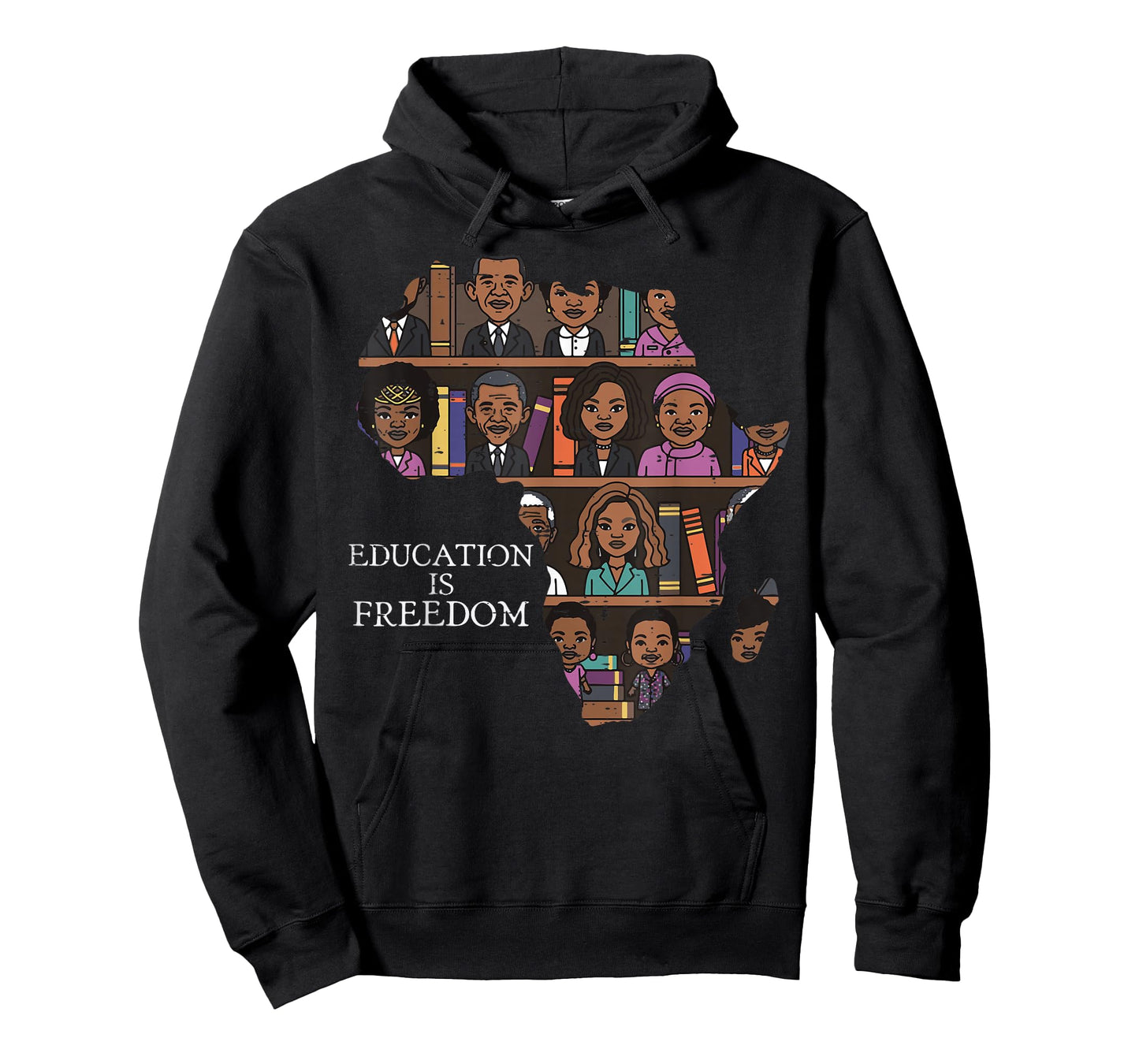 Black History Education Freedom Africa Map Men Women Kids T-Shirt