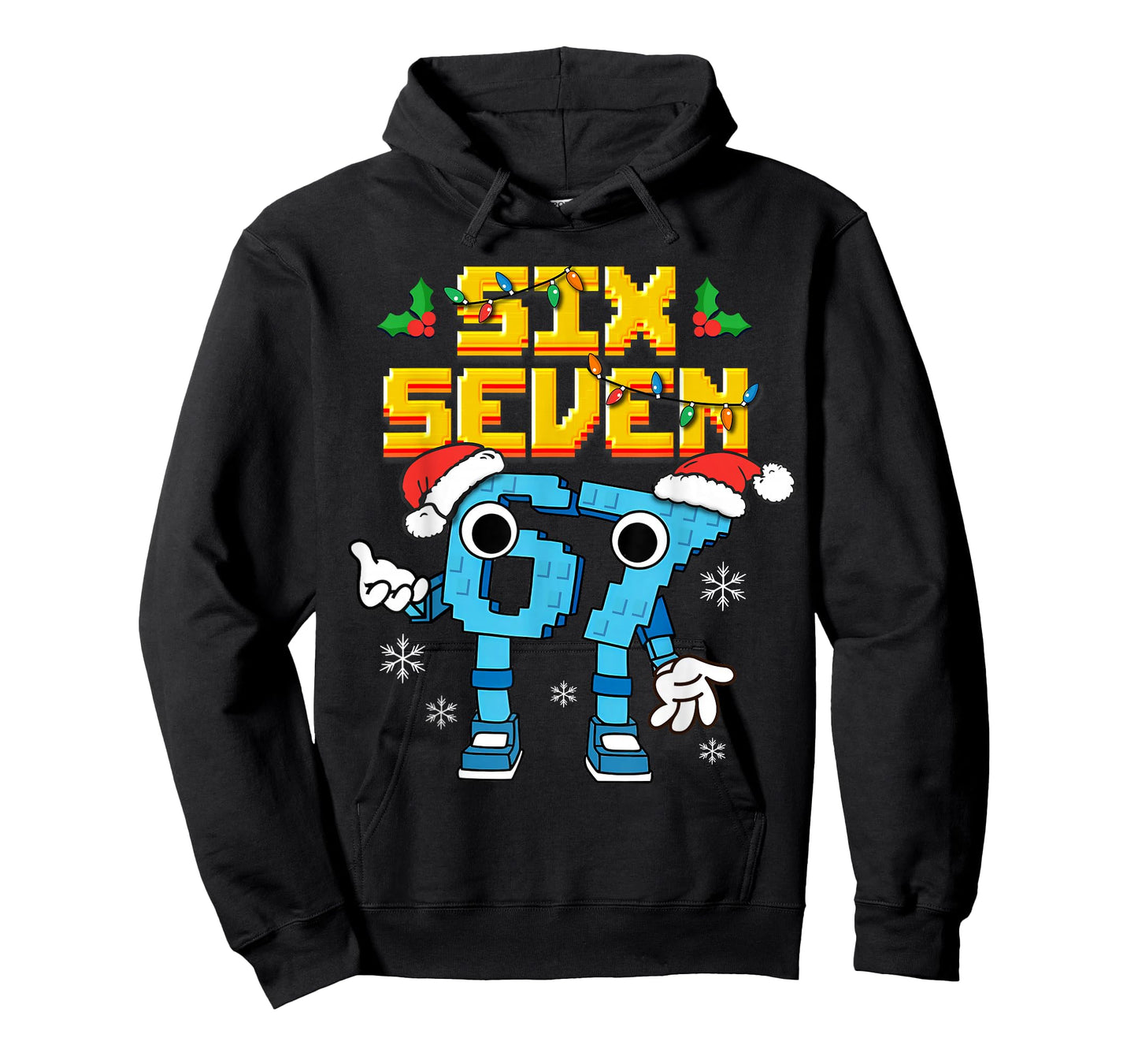 Boys Kids 67 Xmas Six Seven Meme Christmas Pajama Shirt T-Shirt