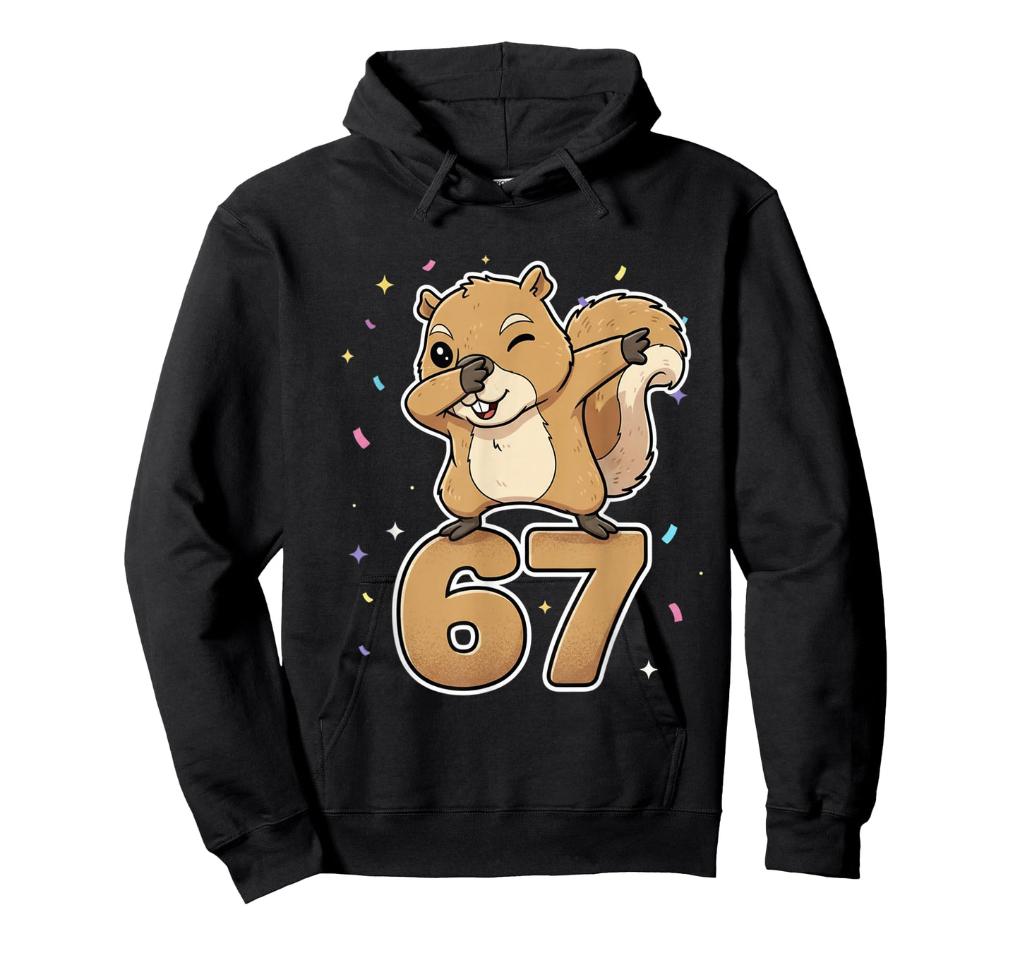 Dabbing 67 Squirrel 67 Funny Six Seven Gen Z Slang Meme T-Shirt