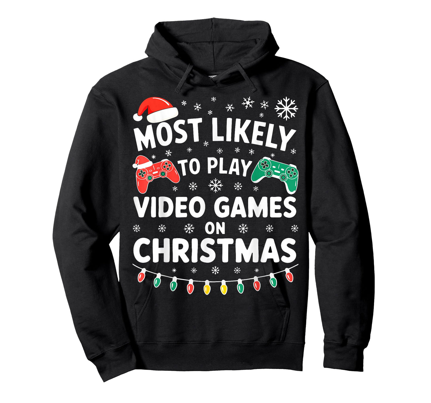 Most Likely to Play Video Games On Christmas Shirt Gamer T-Shirt