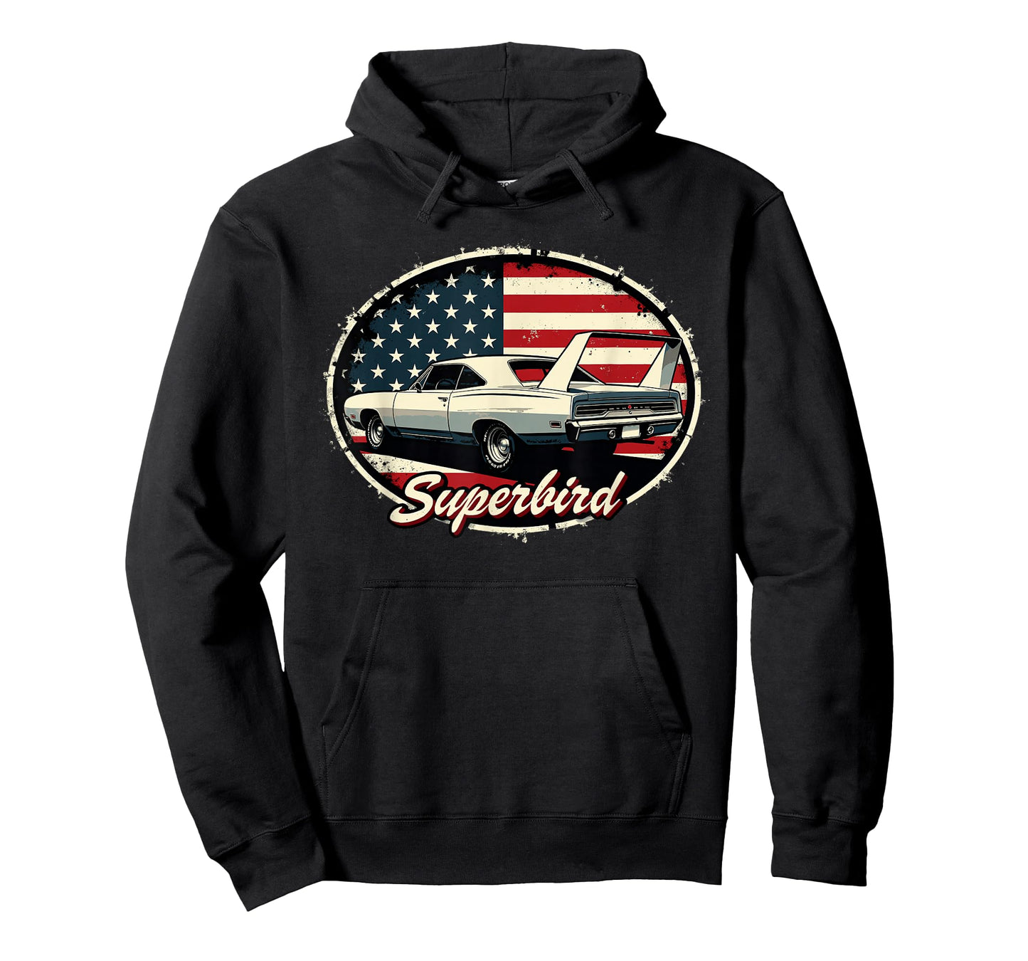 Old School Plymouth Superbird Classic American Flag T-Shirt