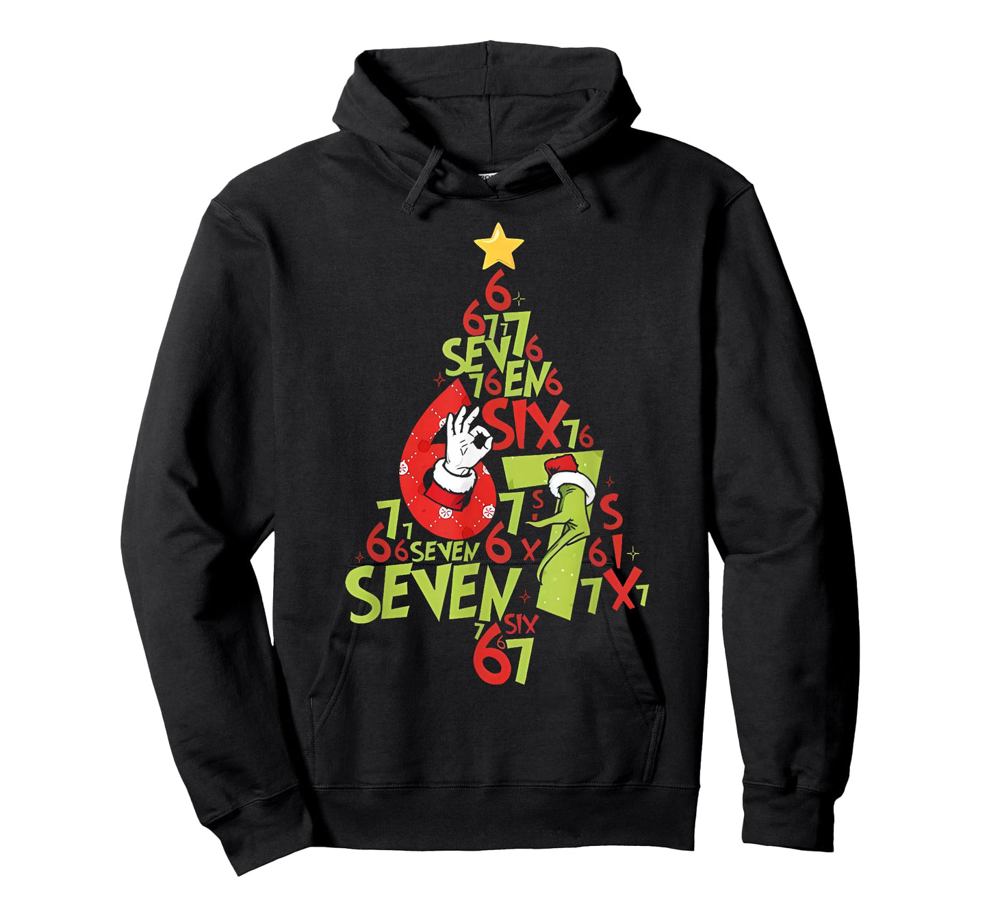 67 Meme Six Seven Boys Girls Kids Christmas Tree T-Shirt