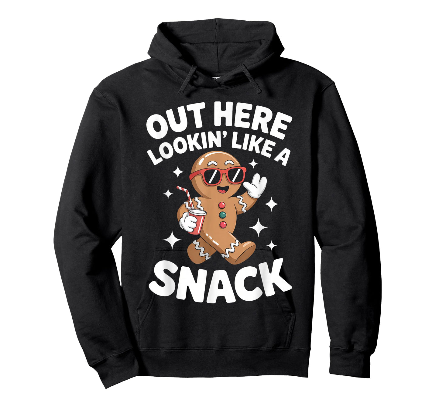Out Here Looking Like A Snack Gingerbread Man Christmas T-Shirt