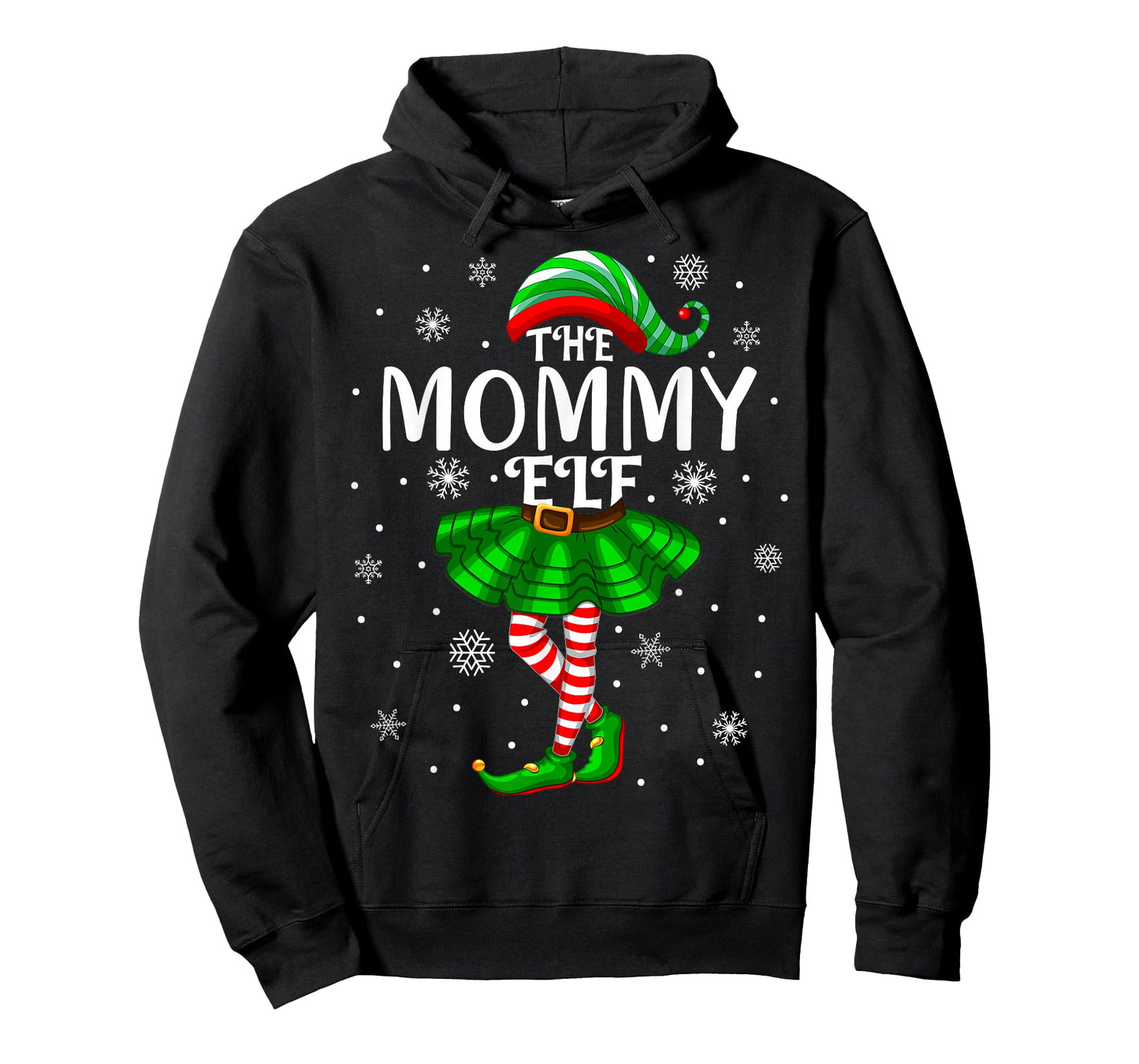 Mom Xmas Family Matching Women Girls The Mommy Elf Christmas T-Shirt