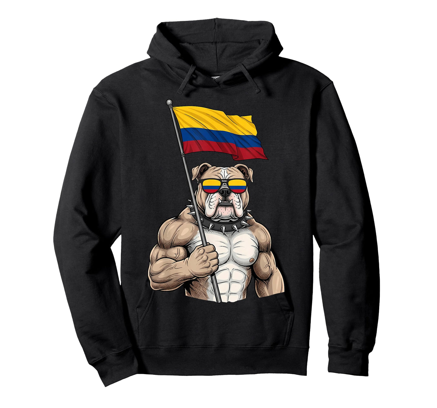 Colombia Flag Bulldog Colombian Roots Colombian Pride T-Shirt