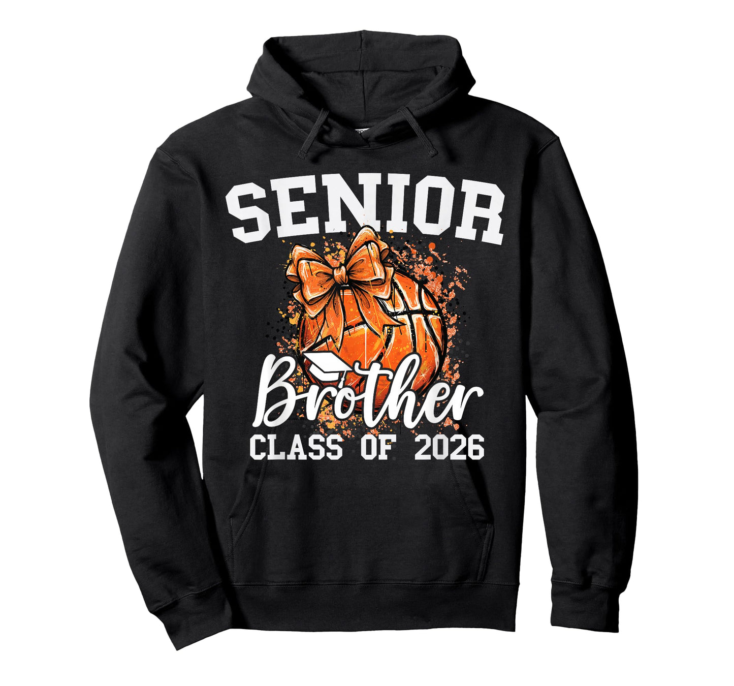 Senior Brother Class of 2026 Coquette Basketball Graduation T-Shirt