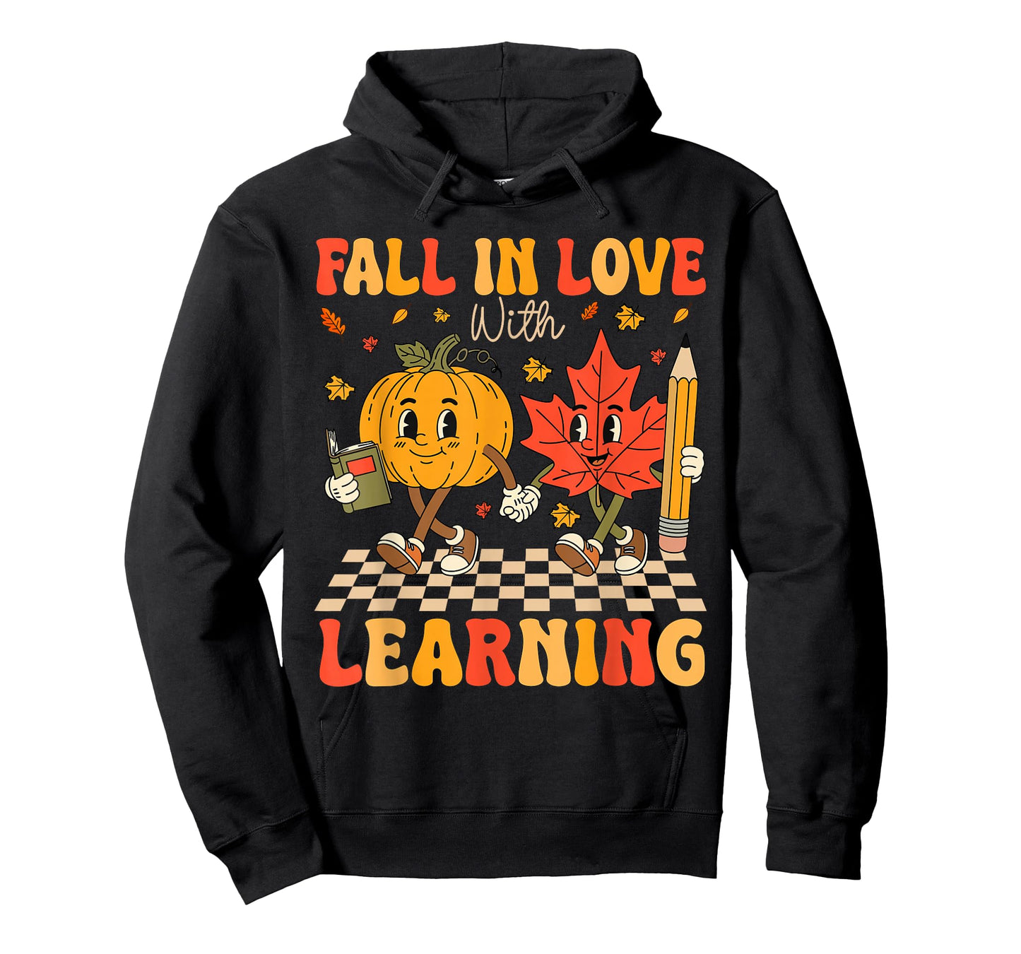 Fall in Love with Learning Thanksgiving Autumn Fall Teacher T-Shirt