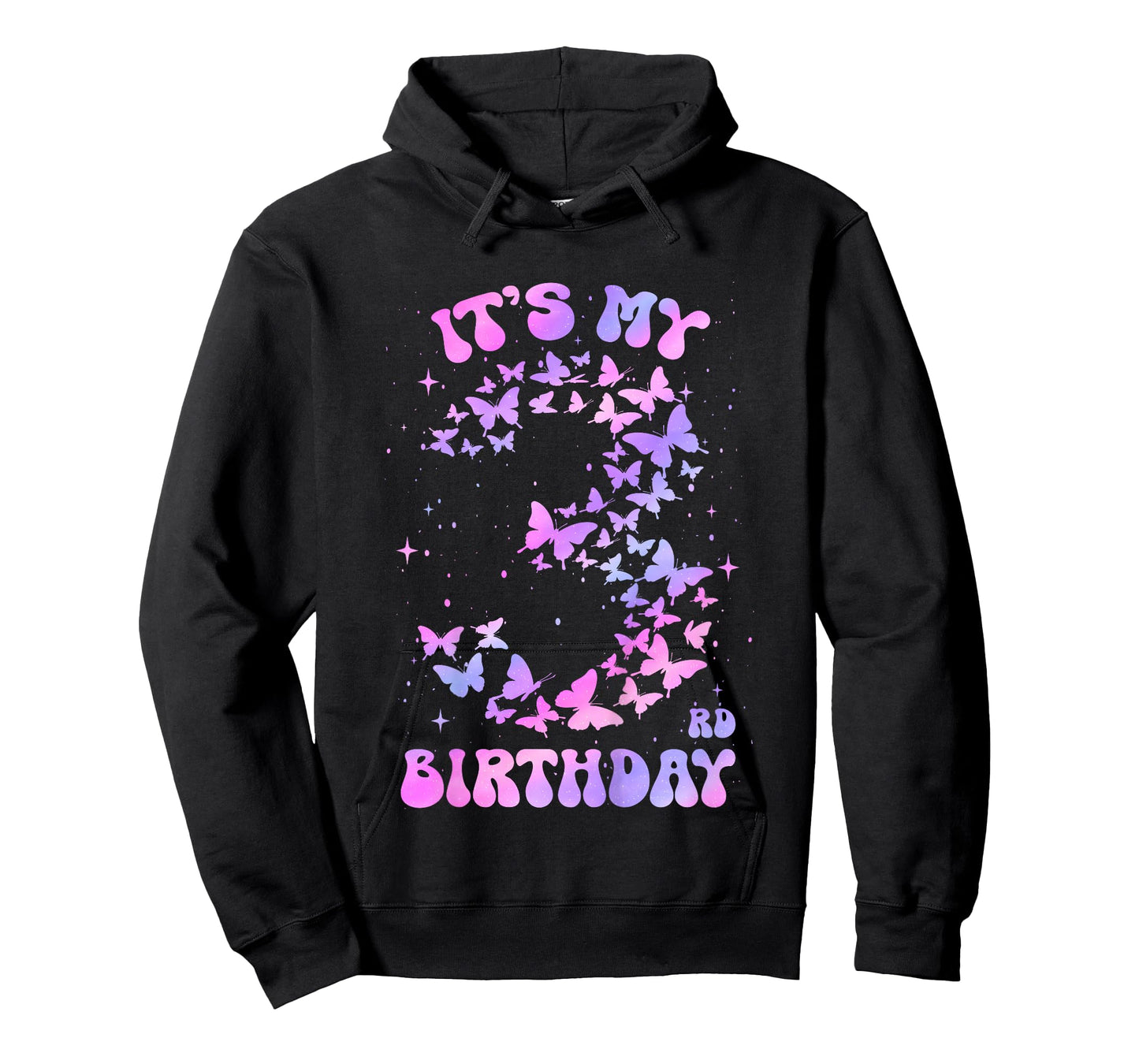 3 Year Old Birthday Girl Butterfly It's My 3rd Birthday T-Shirt