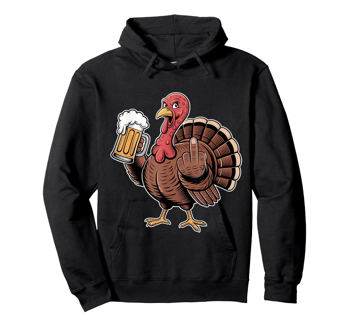 Funny Rude Thanksgiving Turkey Beer Humor T-Shirt