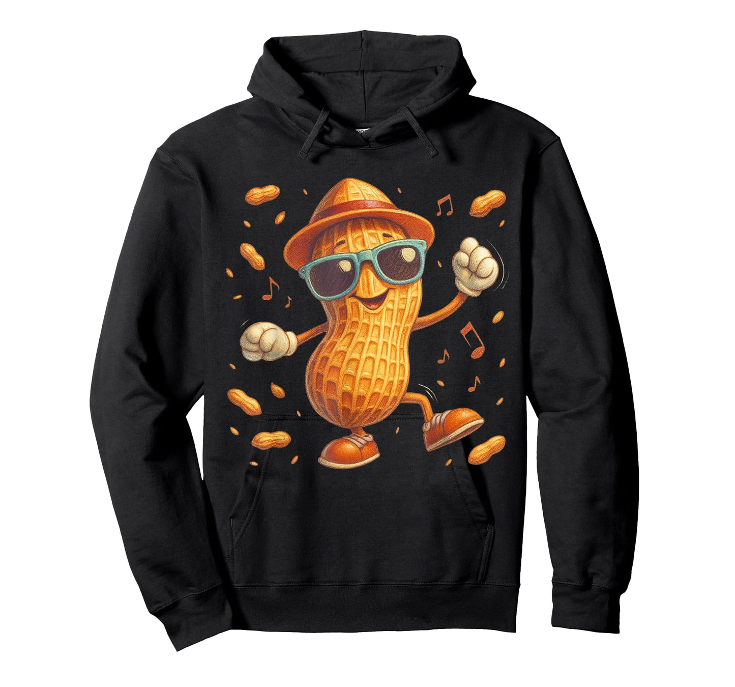 Funny Peanut Cartoon Character Cute Snack Lover T-Shirt