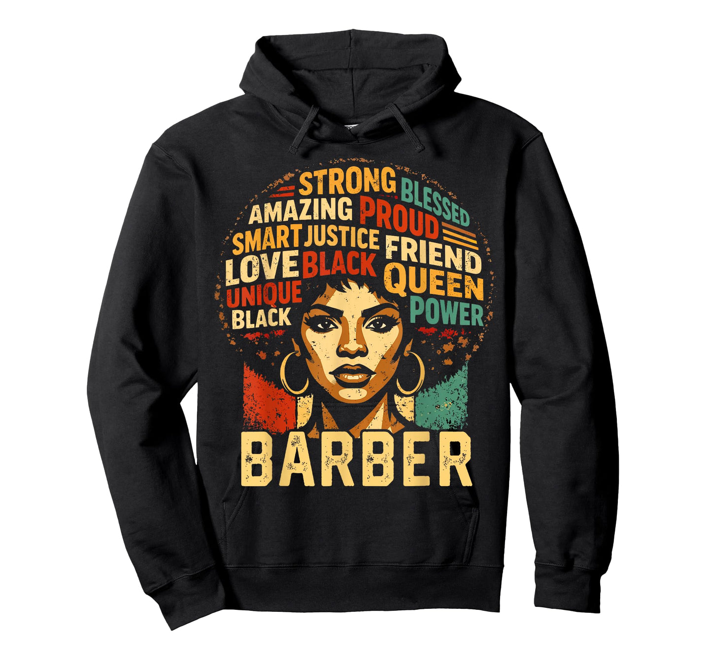 Barber Black History Month Powerful Black Pride Art Design T-Shirt
